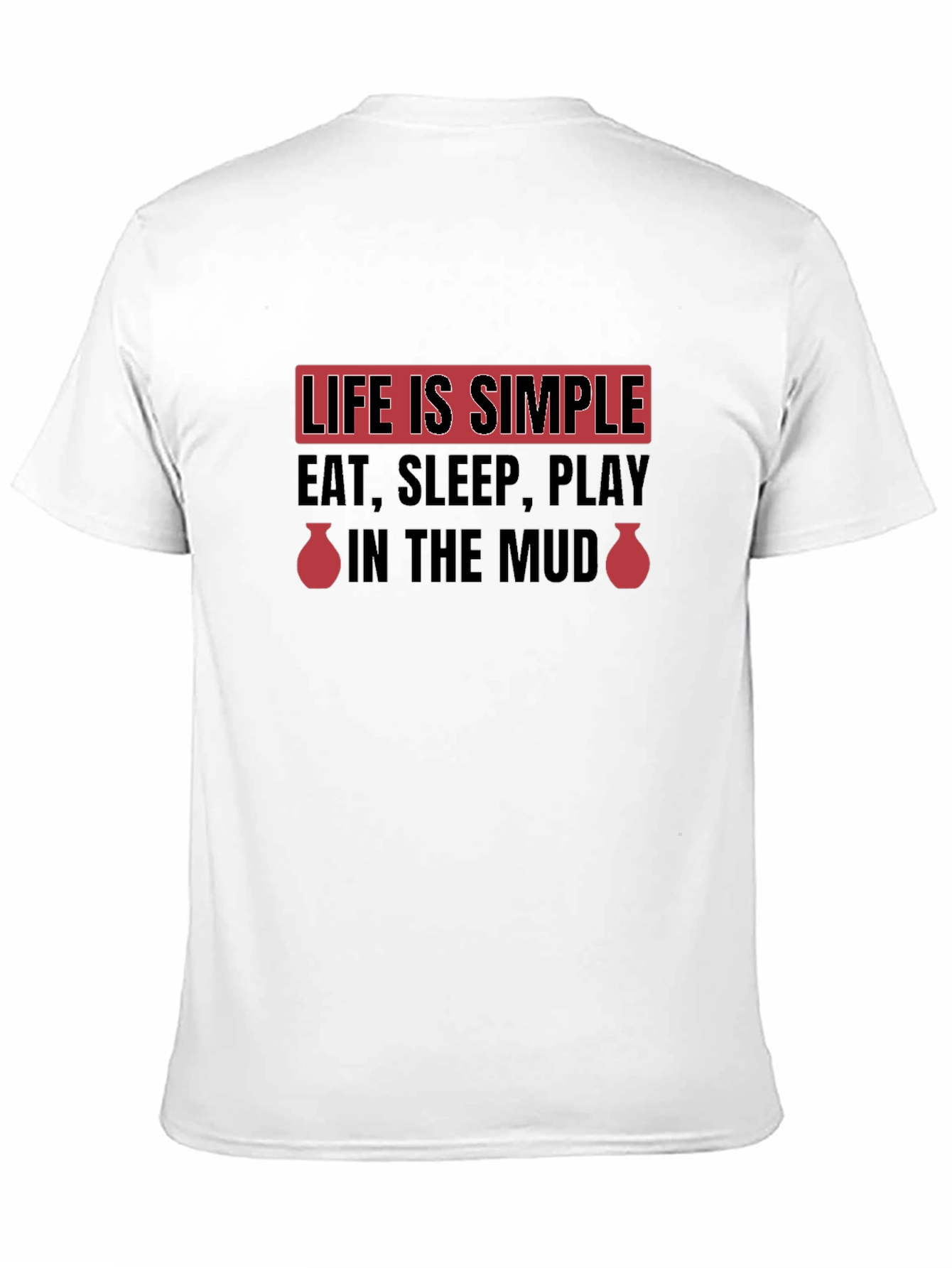 Life is Simple Black Graphic T-Shirt