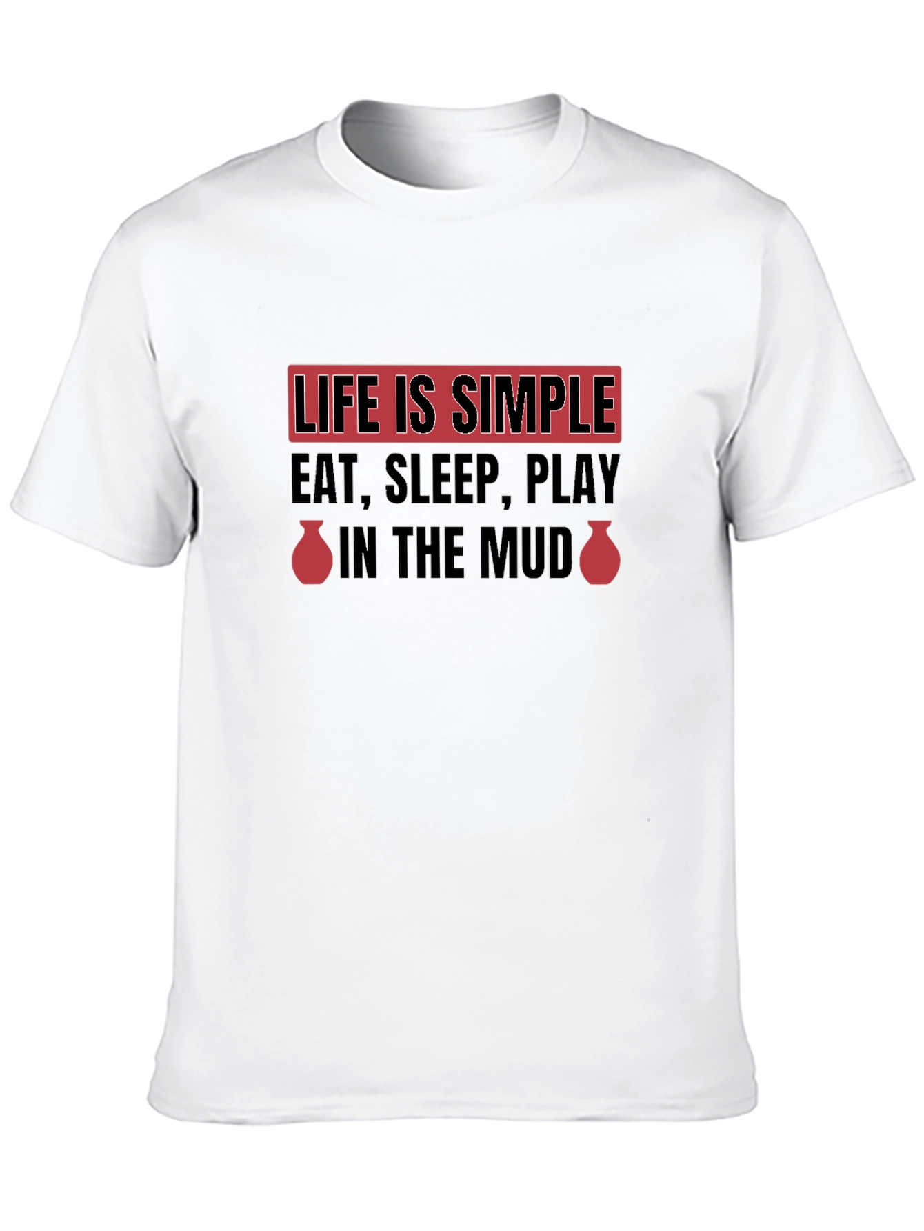 Life is Simple Black Graphic T-Shirt
