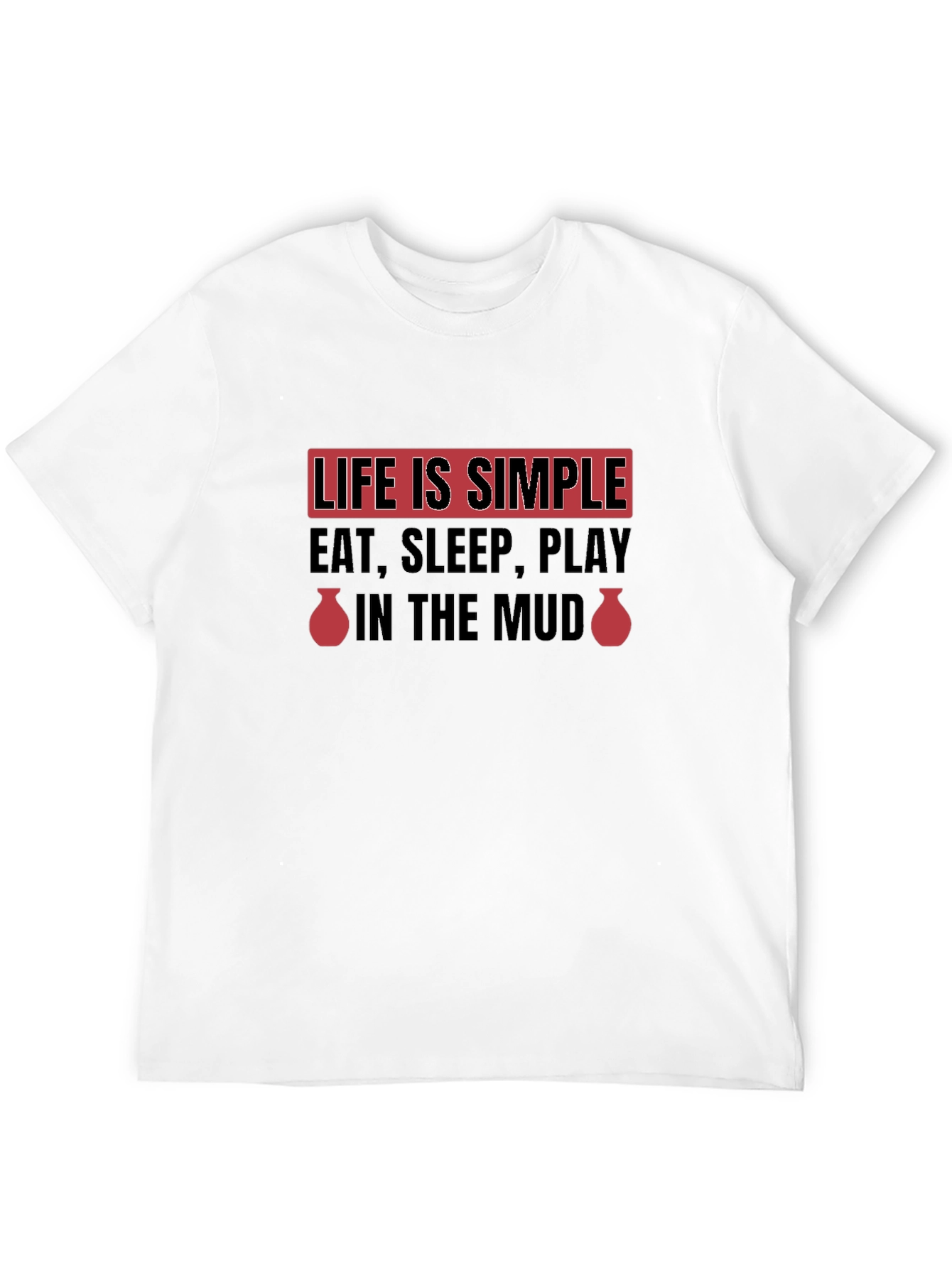 Life is Simple Black Graphic T-Shirt