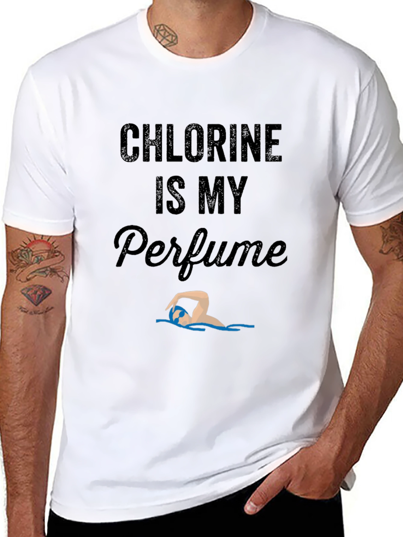 Chlorine is My Perfume Swimmer T-Shirt