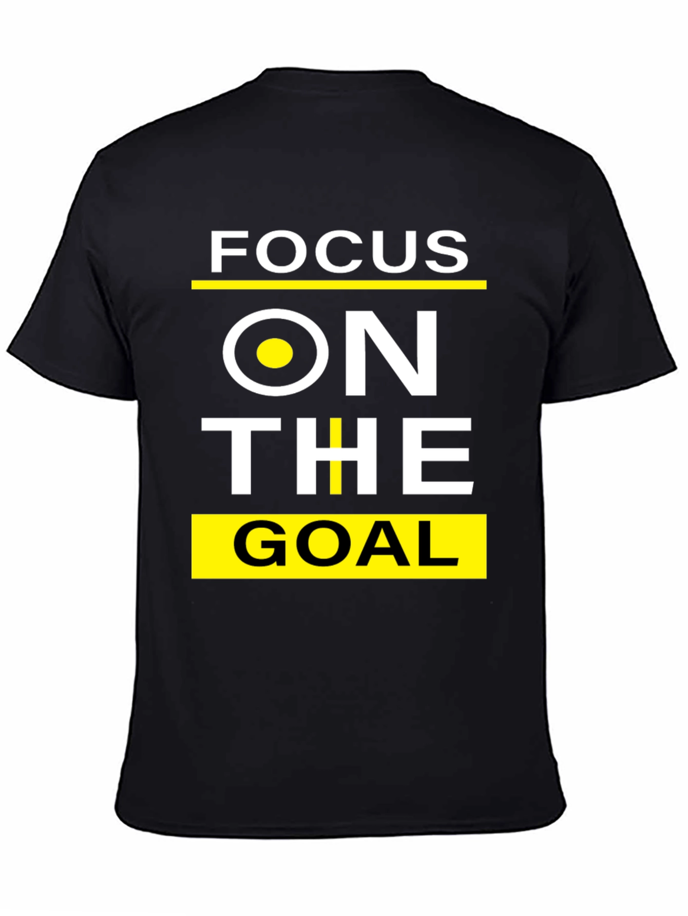 Focus On The Goal Black Graphic T-Shirt