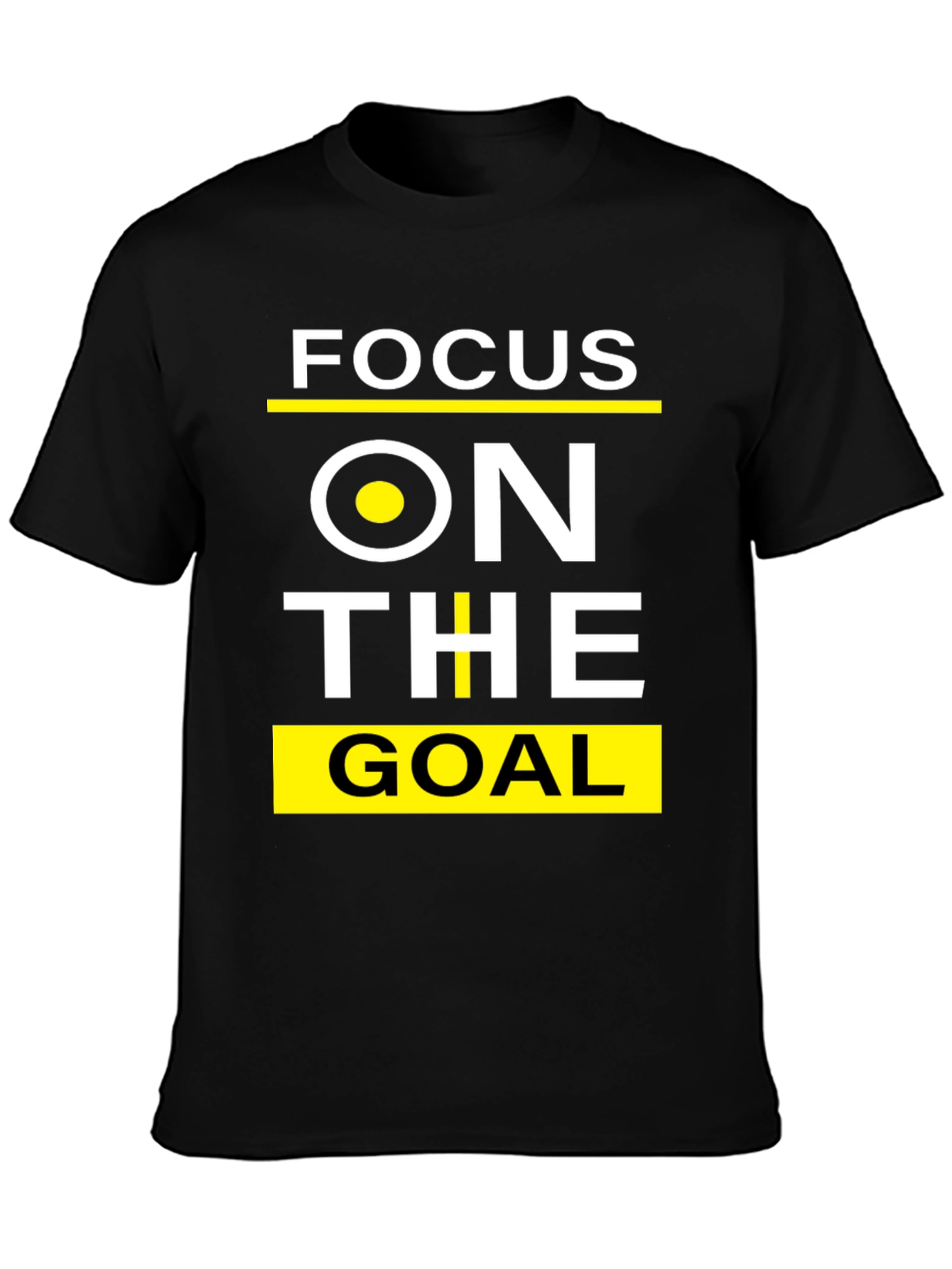 Focus On The Goal Black Graphic T-Shirt