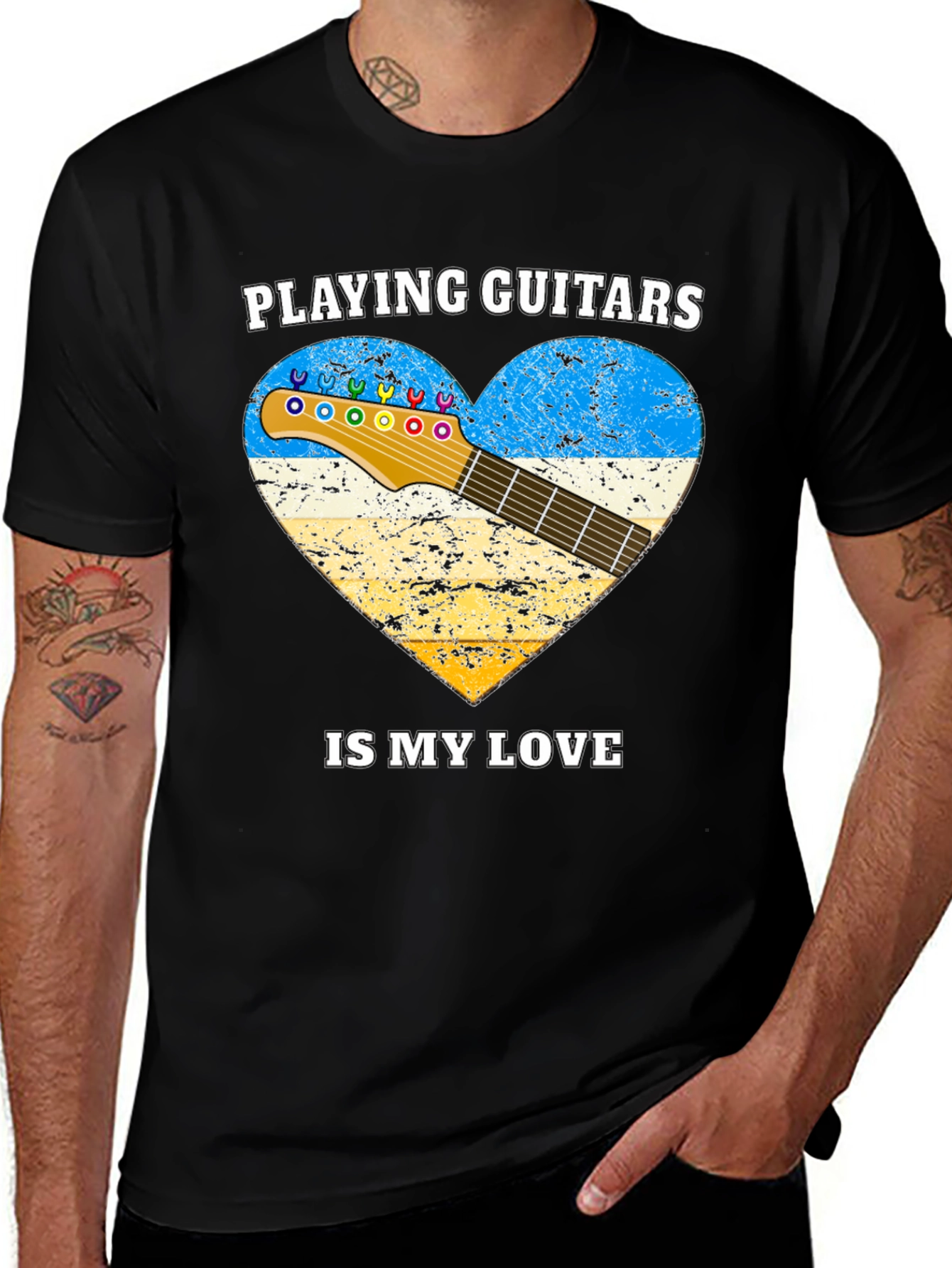 Playing Guitars Love T-Shirt