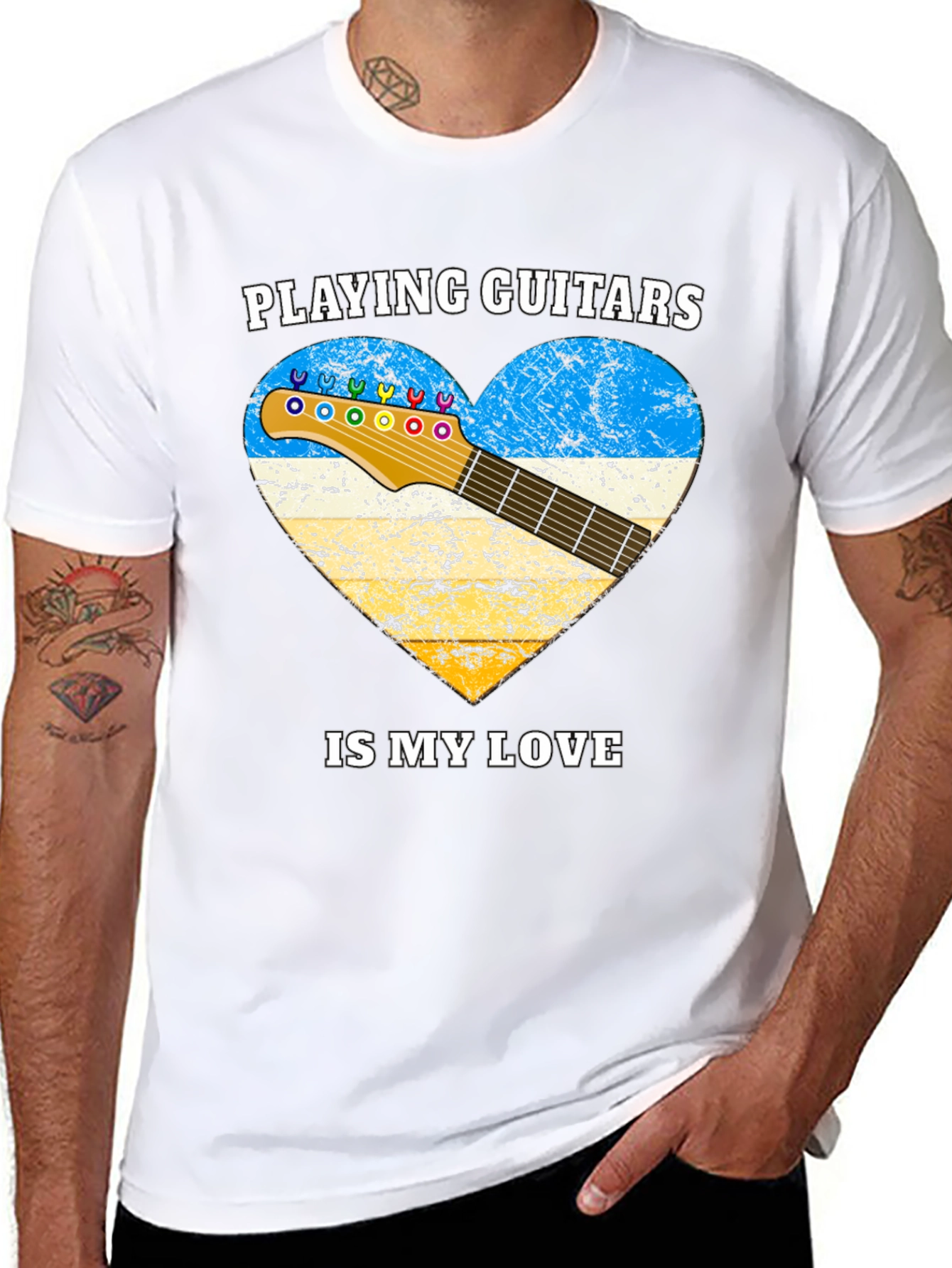 Playing Guitars Love T-Shirt