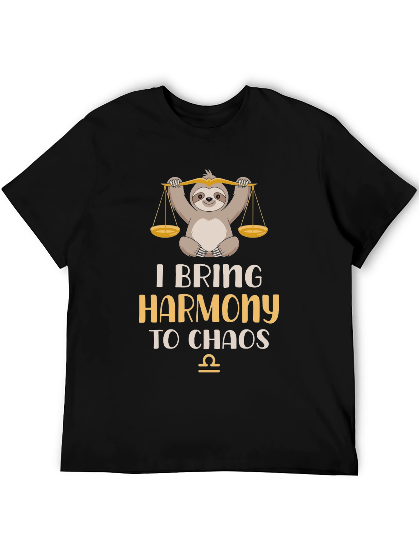 Libra Zodiac Sloth Graphic T-Shirt