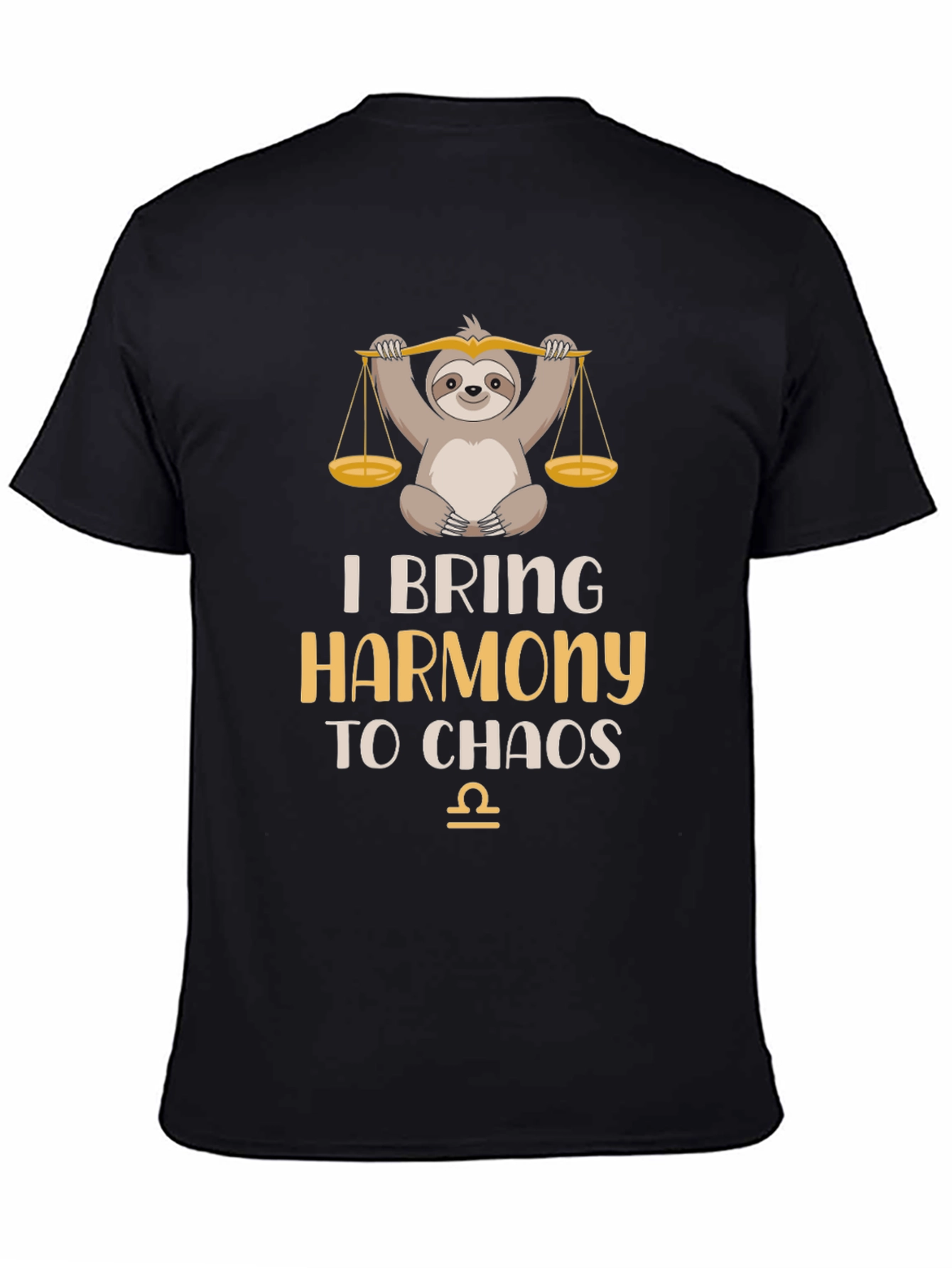 Libra Zodiac Sloth Graphic T-Shirt