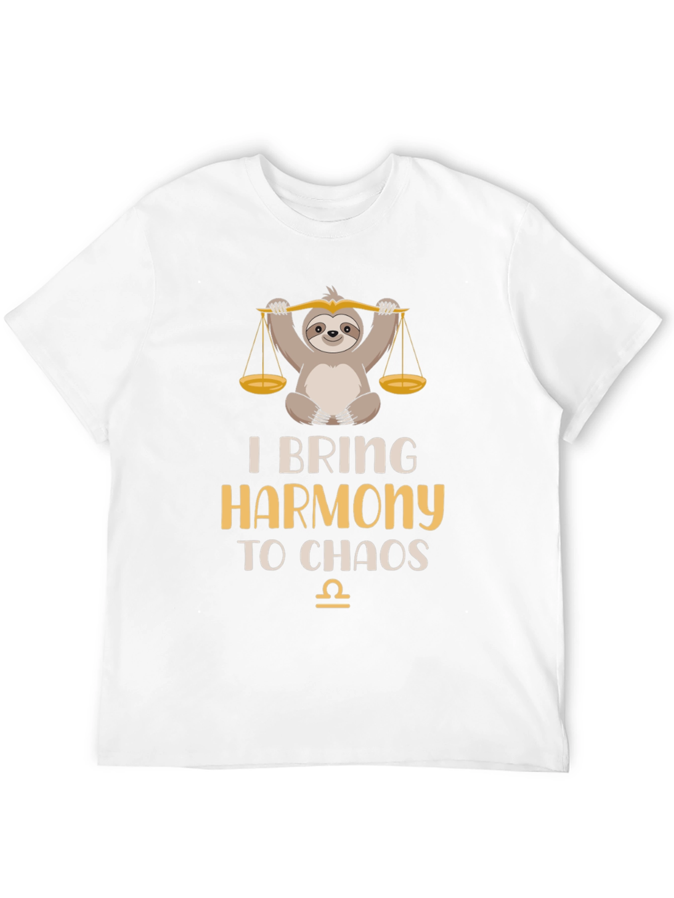 Libra Zodiac Sloth Graphic T-Shirt