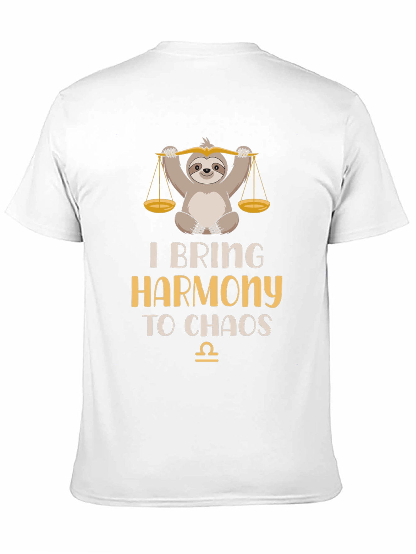Libra Zodiac Sloth Graphic T-Shirt