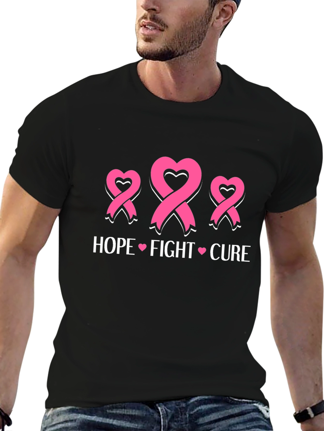 Hope Fight Cure Breast Cancer Awareness T-Shirt