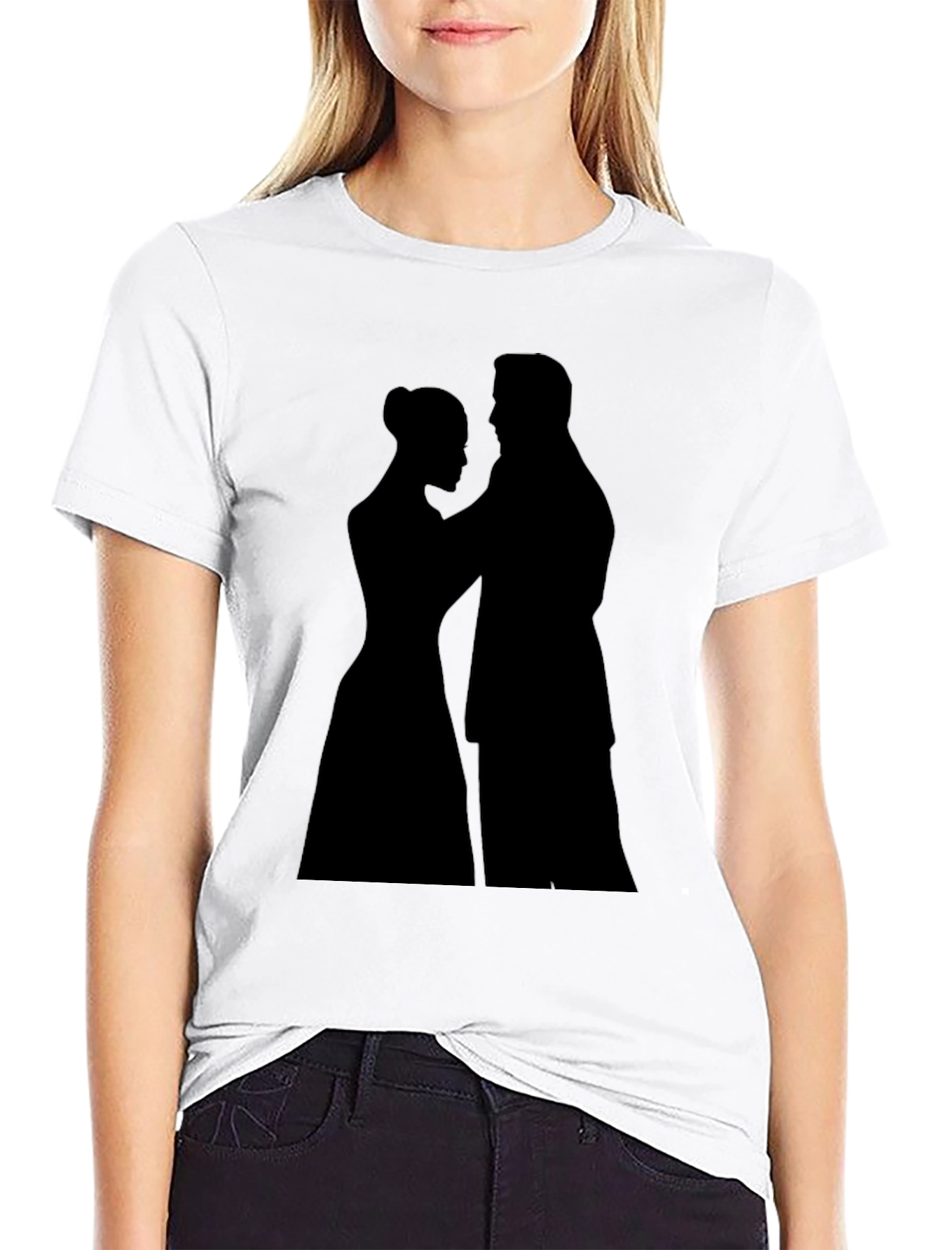 Silhouette Couple Black Tee