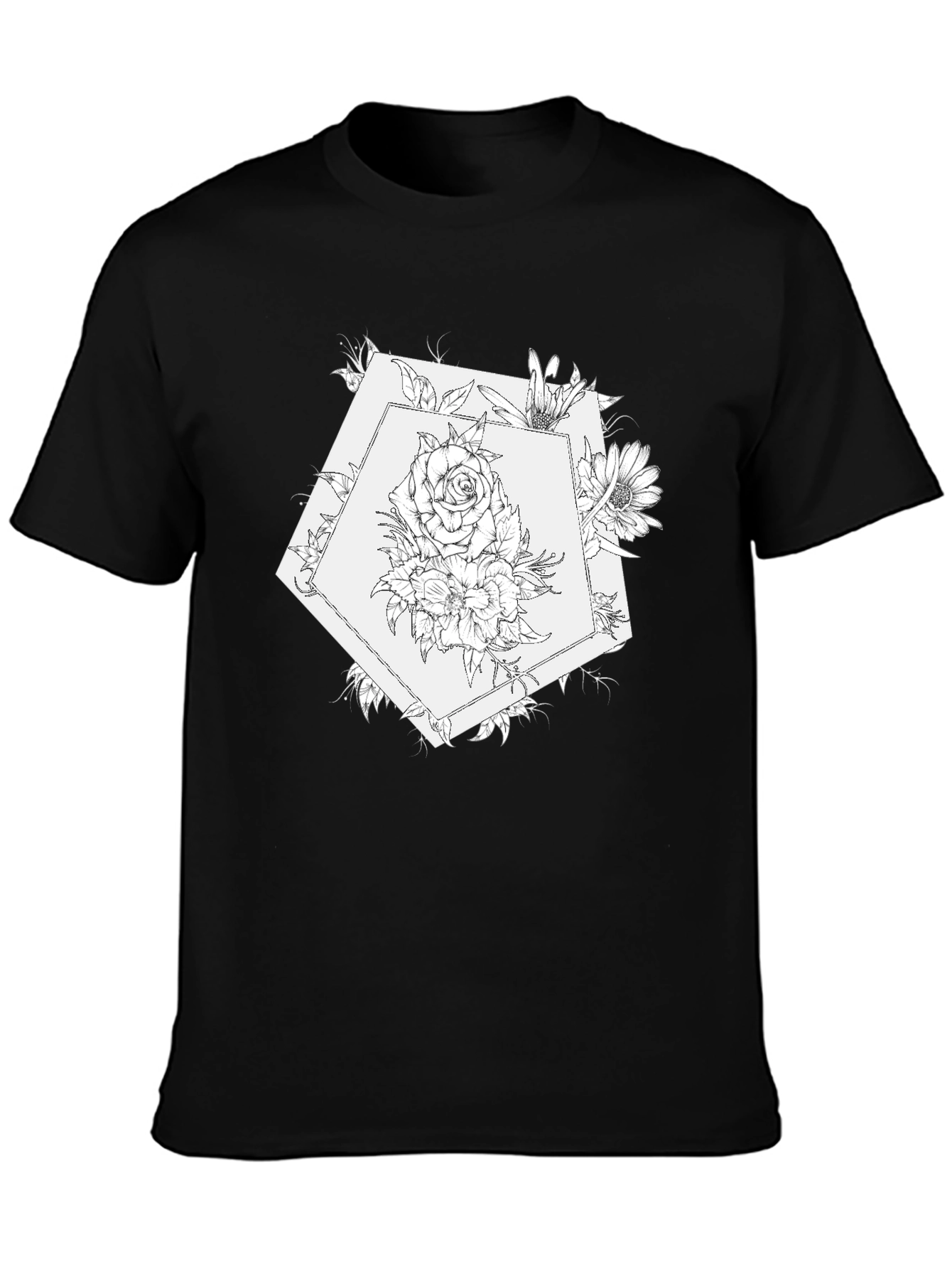 Floral Dodecahedron Graphic Tee