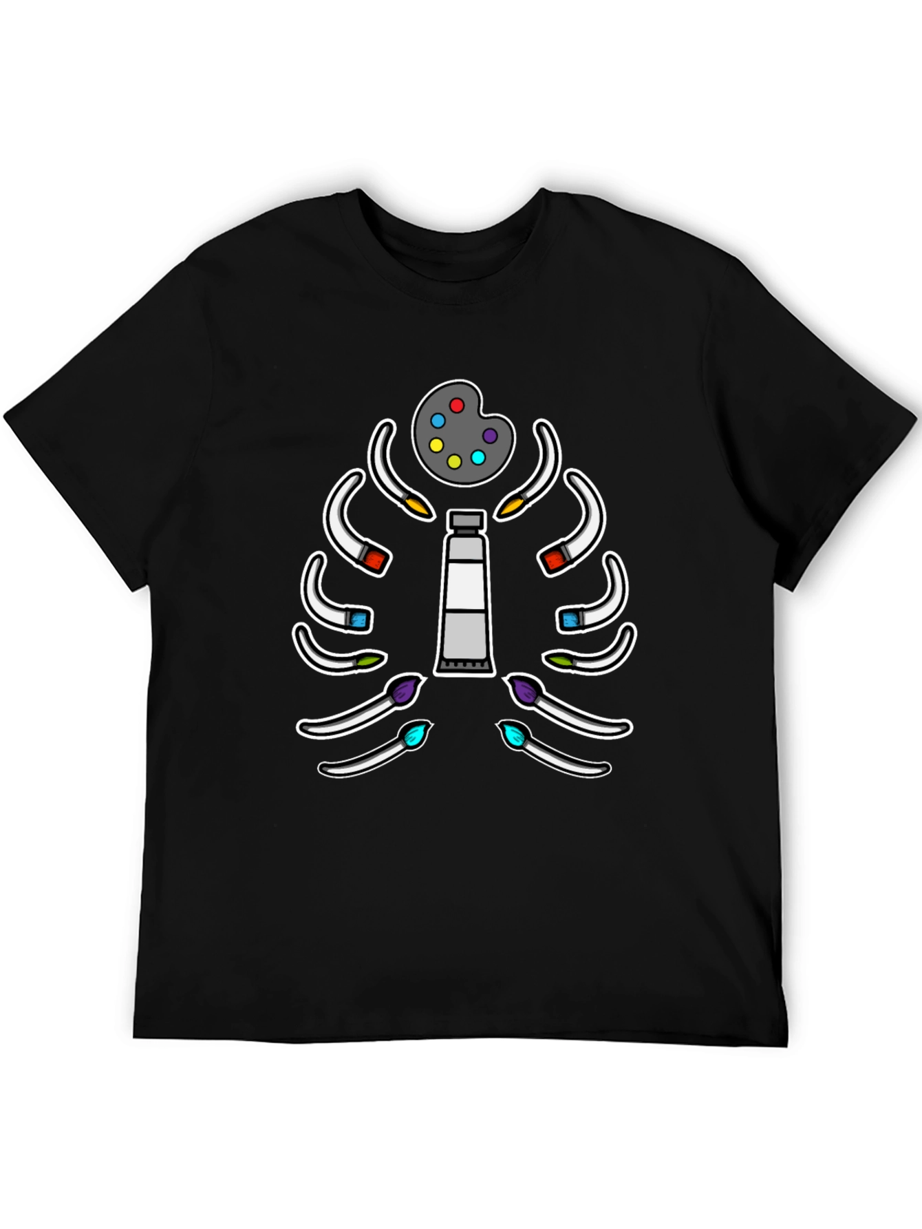 Artists Ribcage T-Shirt - Painter Anatomy Tee