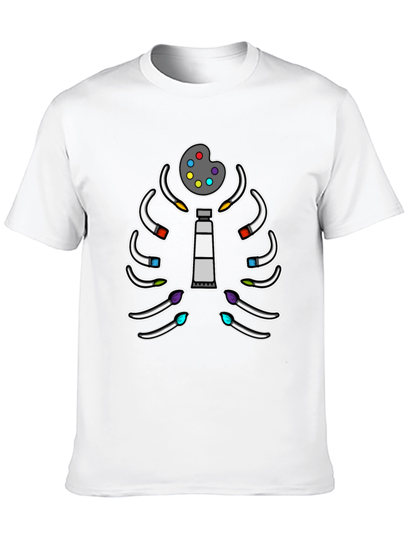 Artists Ribcage T-Shirt - Painter Anatomy Tee
