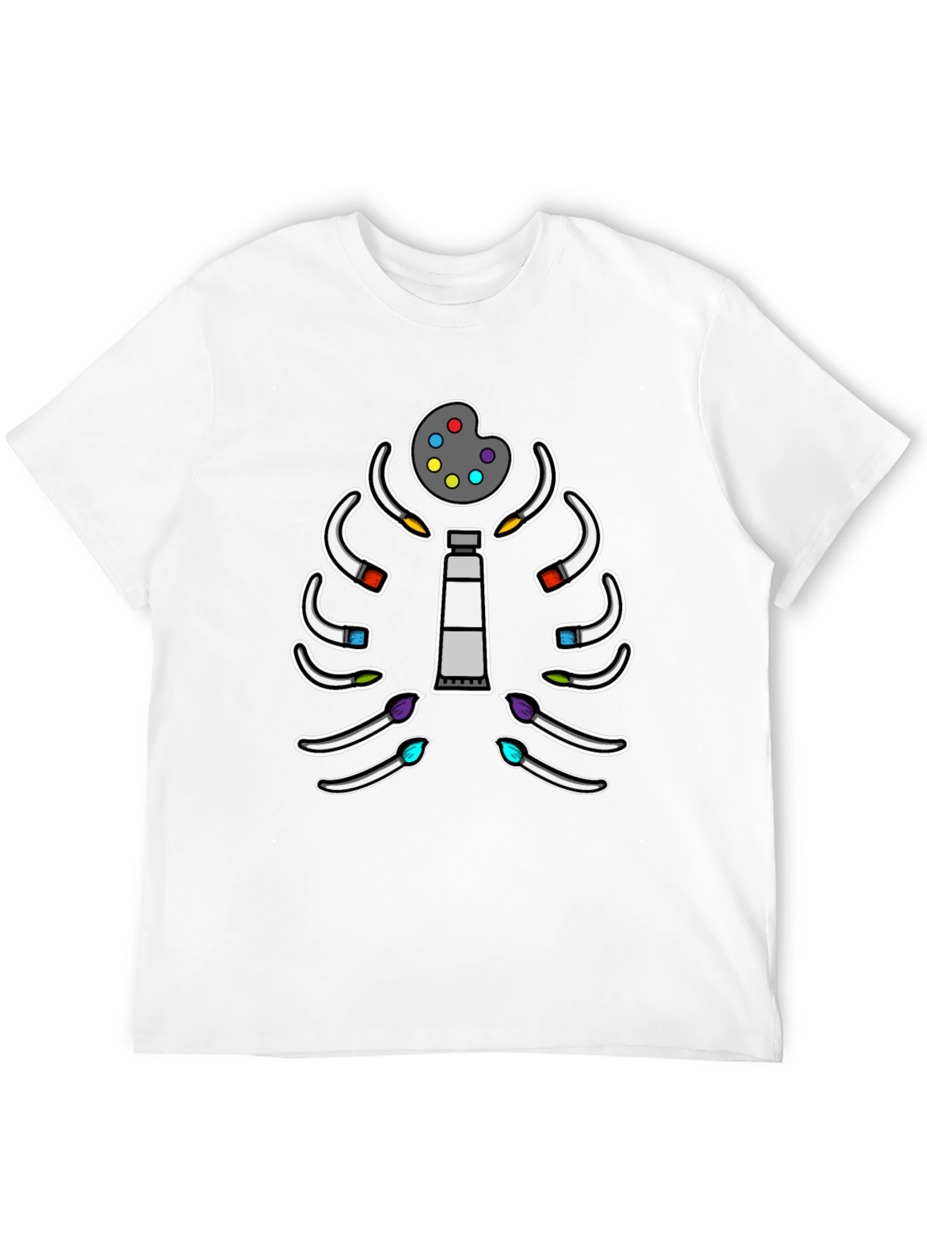 Artists Ribcage T-Shirt - Painter Anatomy Tee