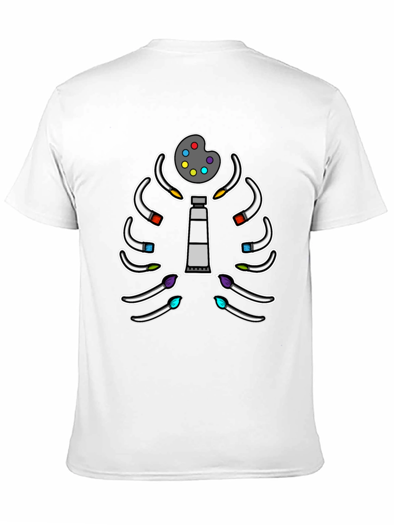 Artists Ribcage T-Shirt - Painter Anatomy Tee