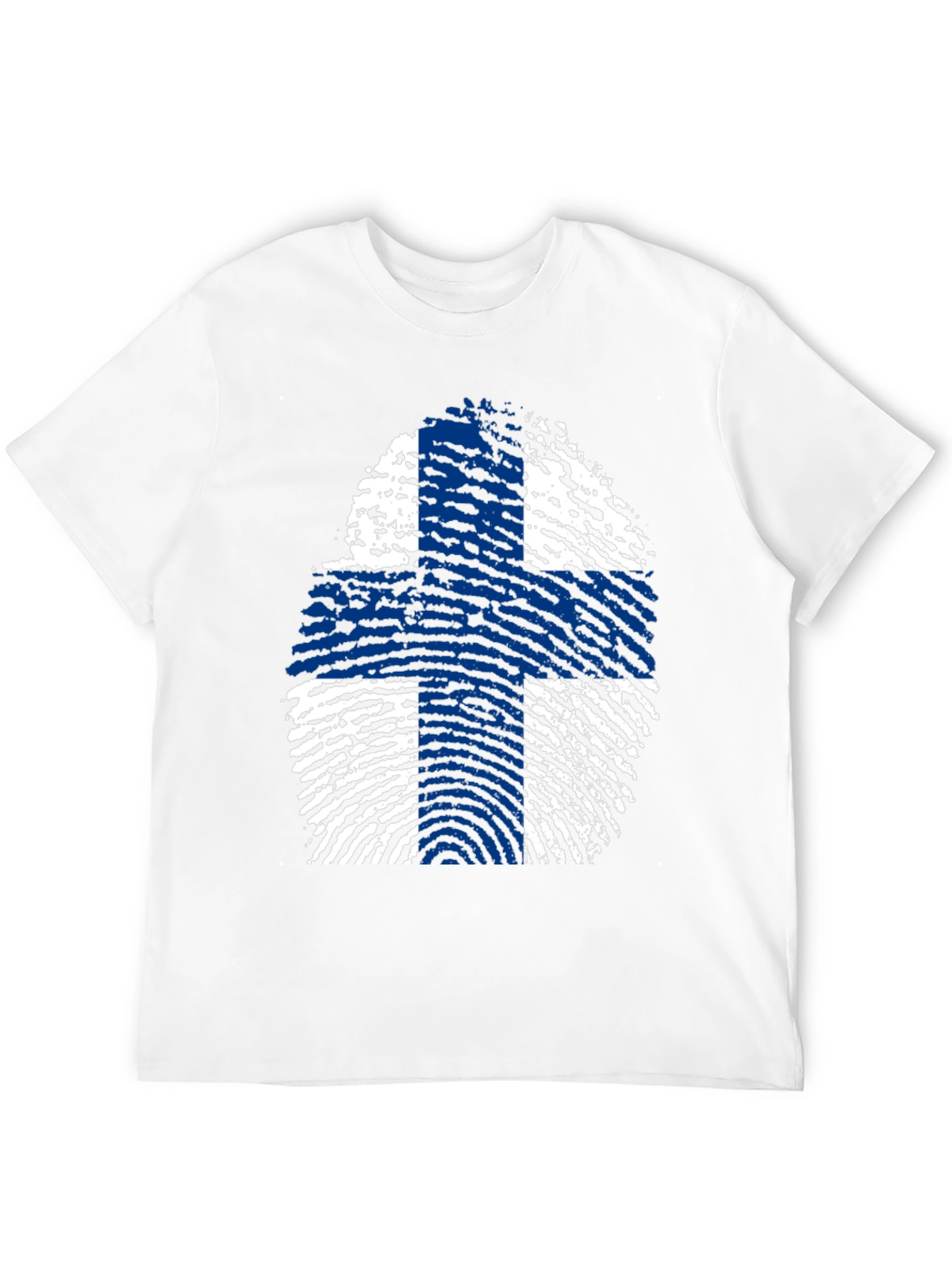 Finland Flag Fingerprint T-Shirt