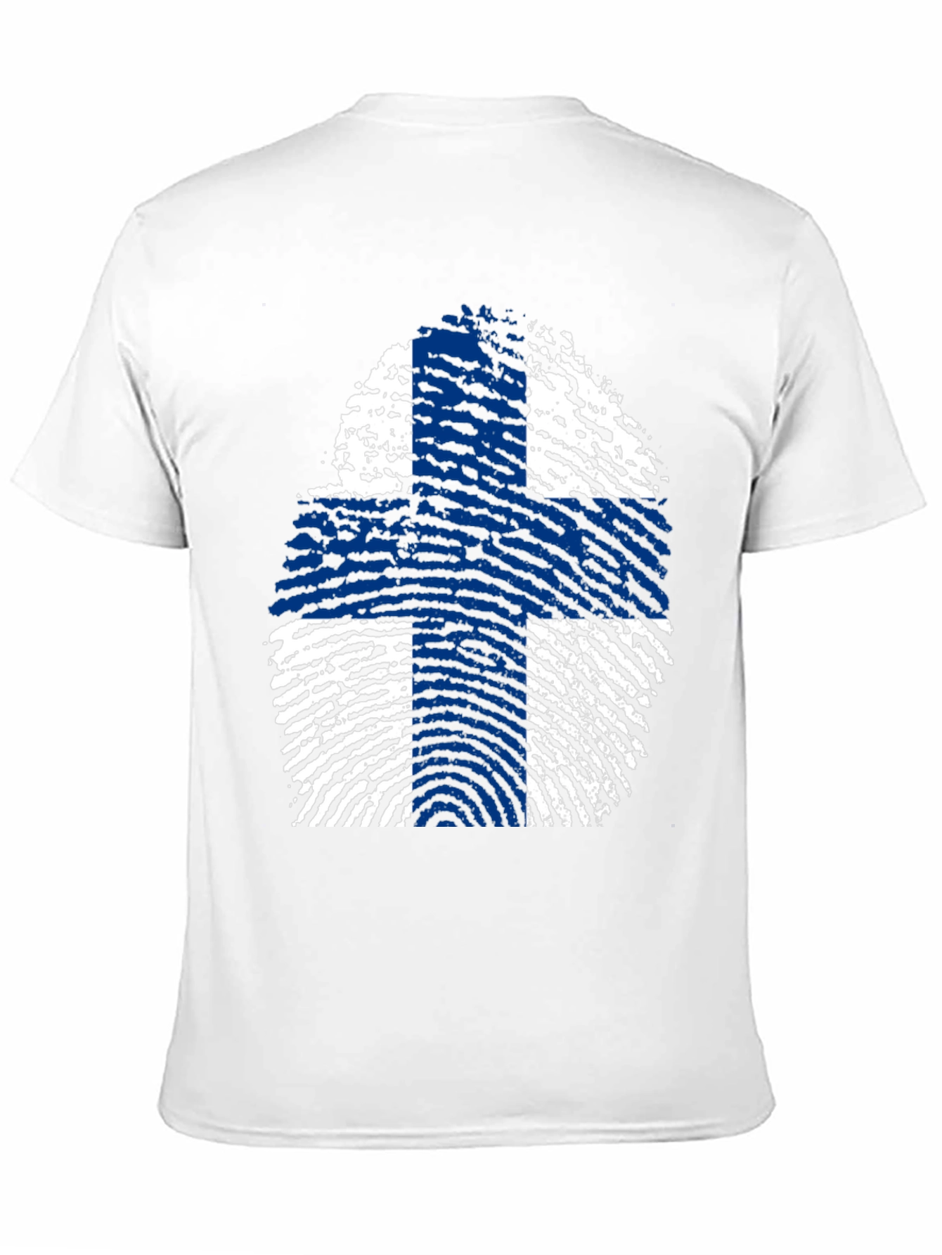 Finland Flag Fingerprint T-Shirt