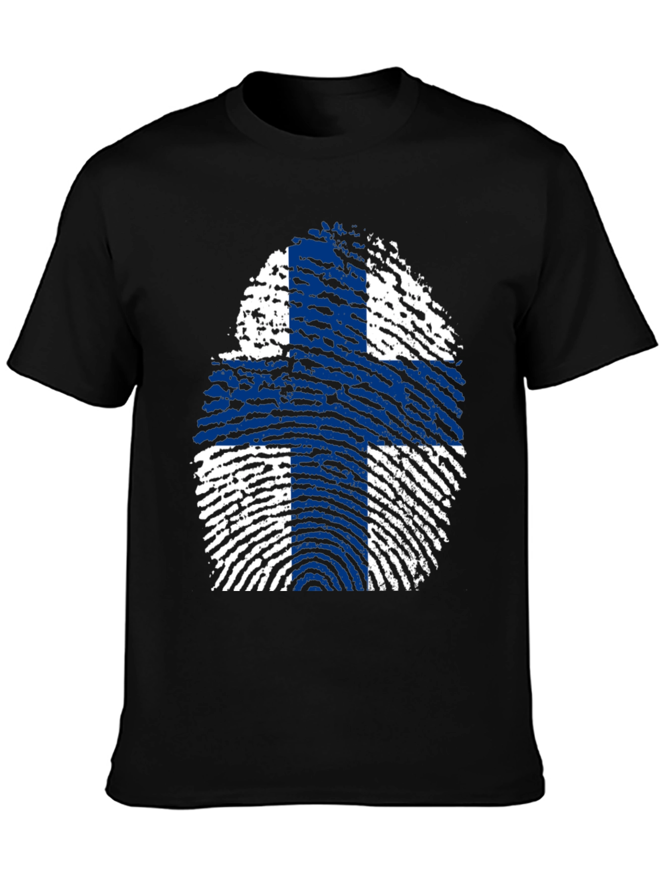 Finland Flag Fingerprint T-Shirt