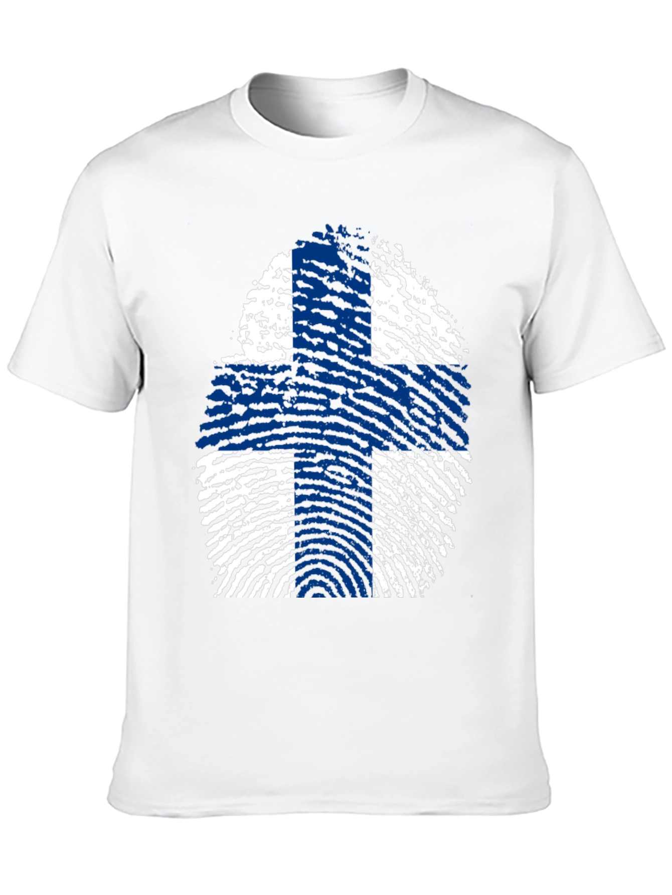 Finland Flag Fingerprint T-Shirt