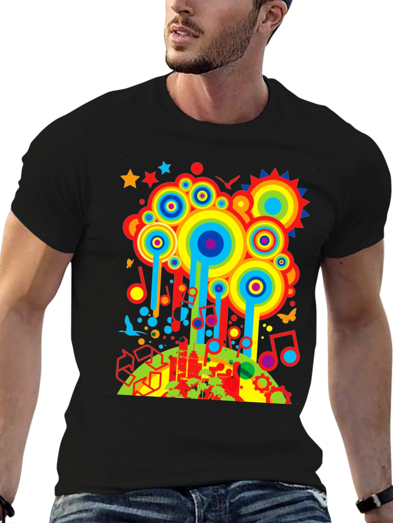 Retro Cityscape Graphic T-Shirt