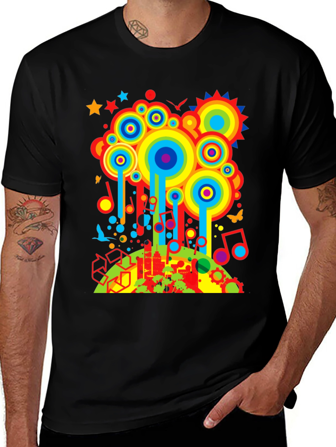 Retro Cityscape Graphic T-Shirt
