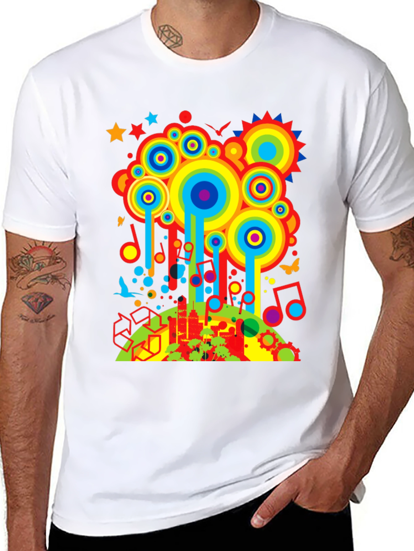 Retro Cityscape Graphic T-Shirt
