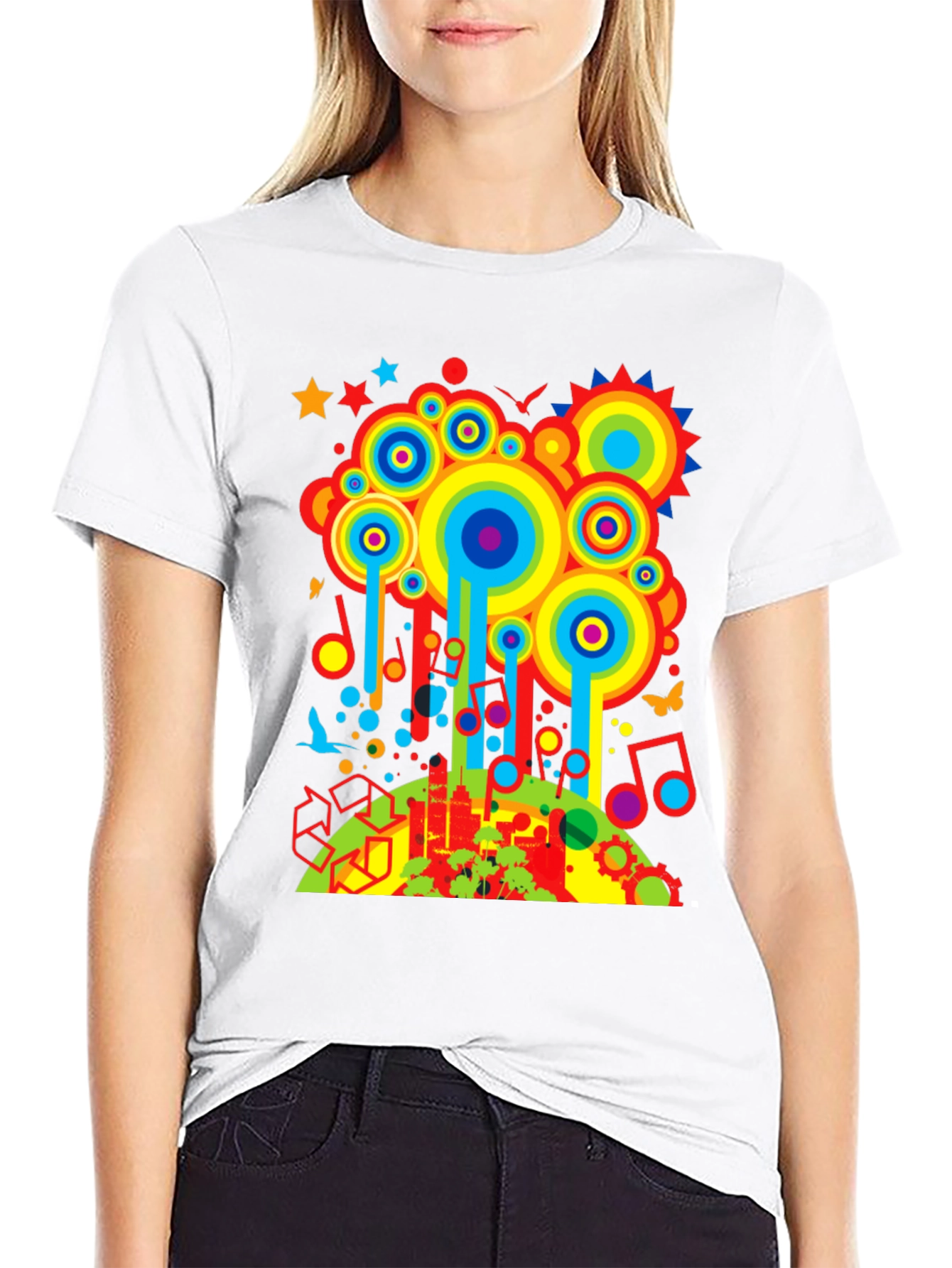 Retro Cityscape Graphic T-Shirt