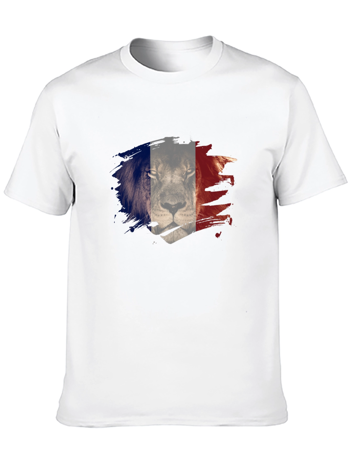 Mens Black Lion France Flag Graphic Tee