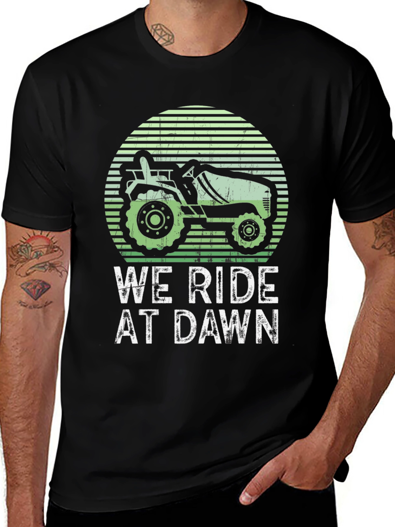 We Ride at Dawn Tractor T-Shirt