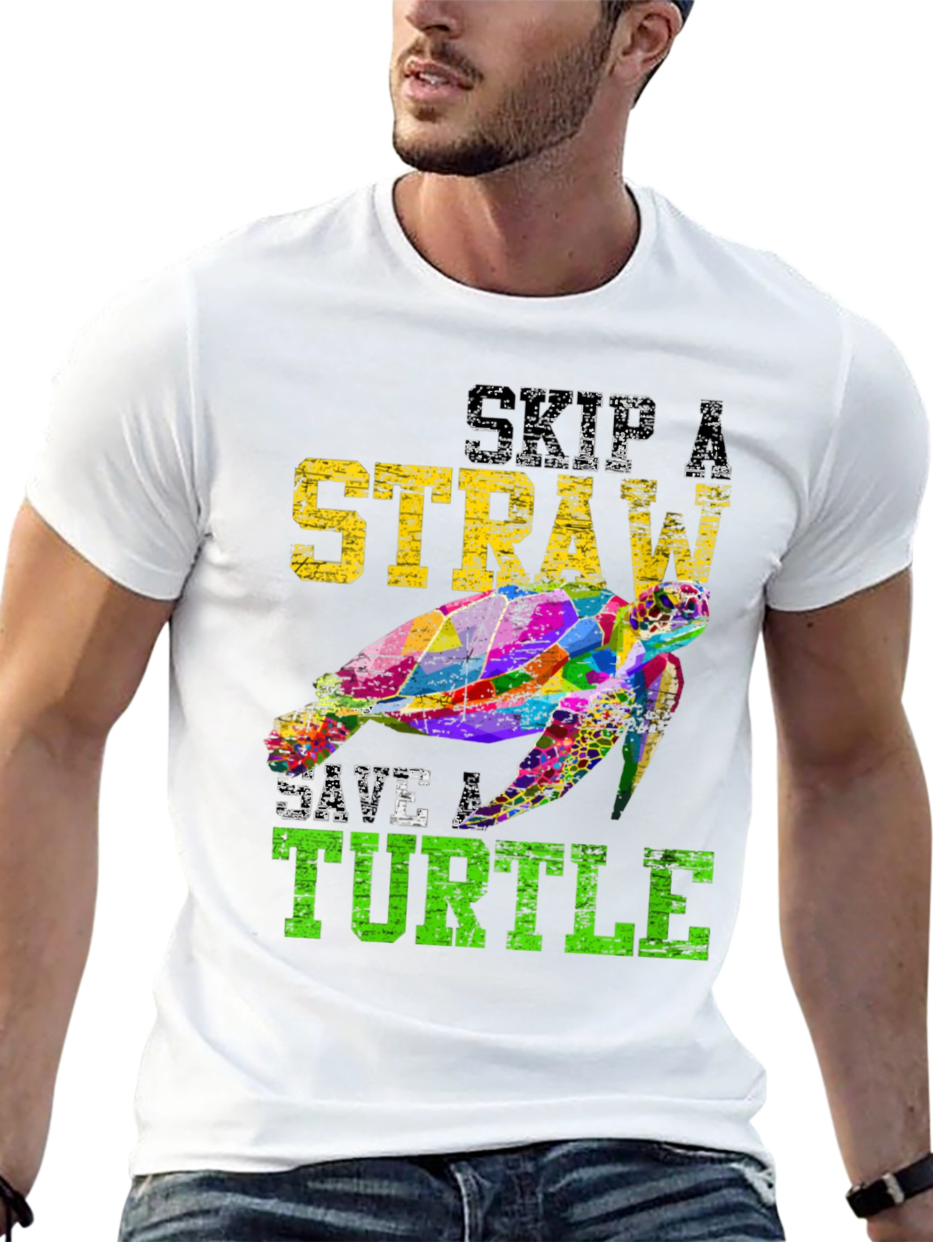 Skip A Straw Save A Turtle Graphic Tee