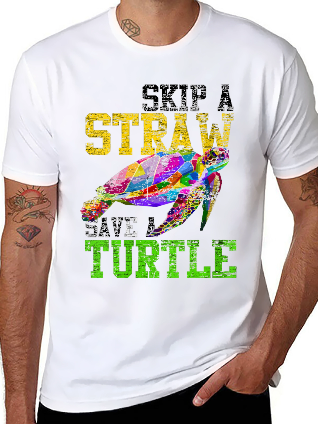 Skip A Straw Save A Turtle Graphic Tee