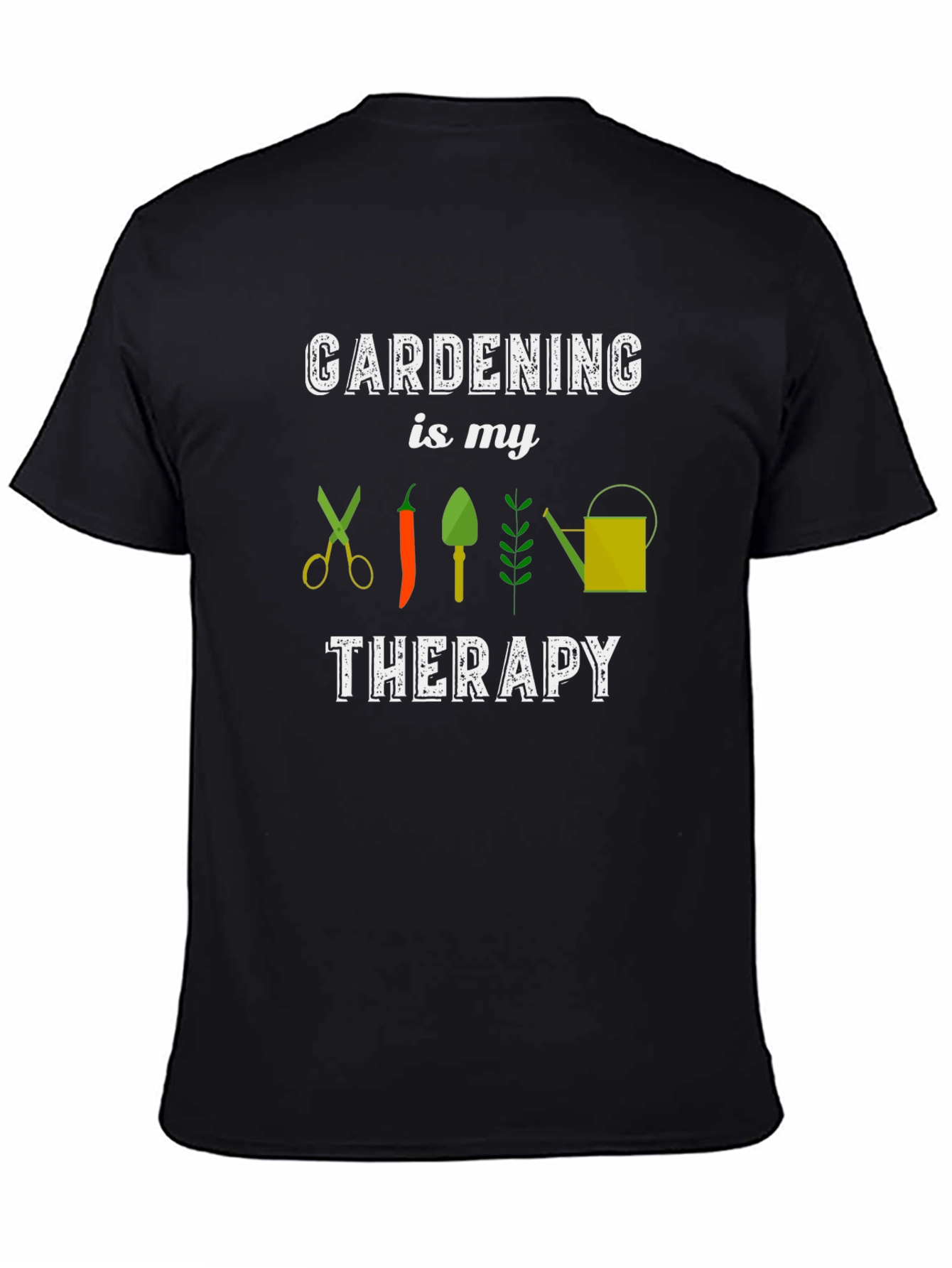 Gardening Therapy T-Shirt - Black Unisex