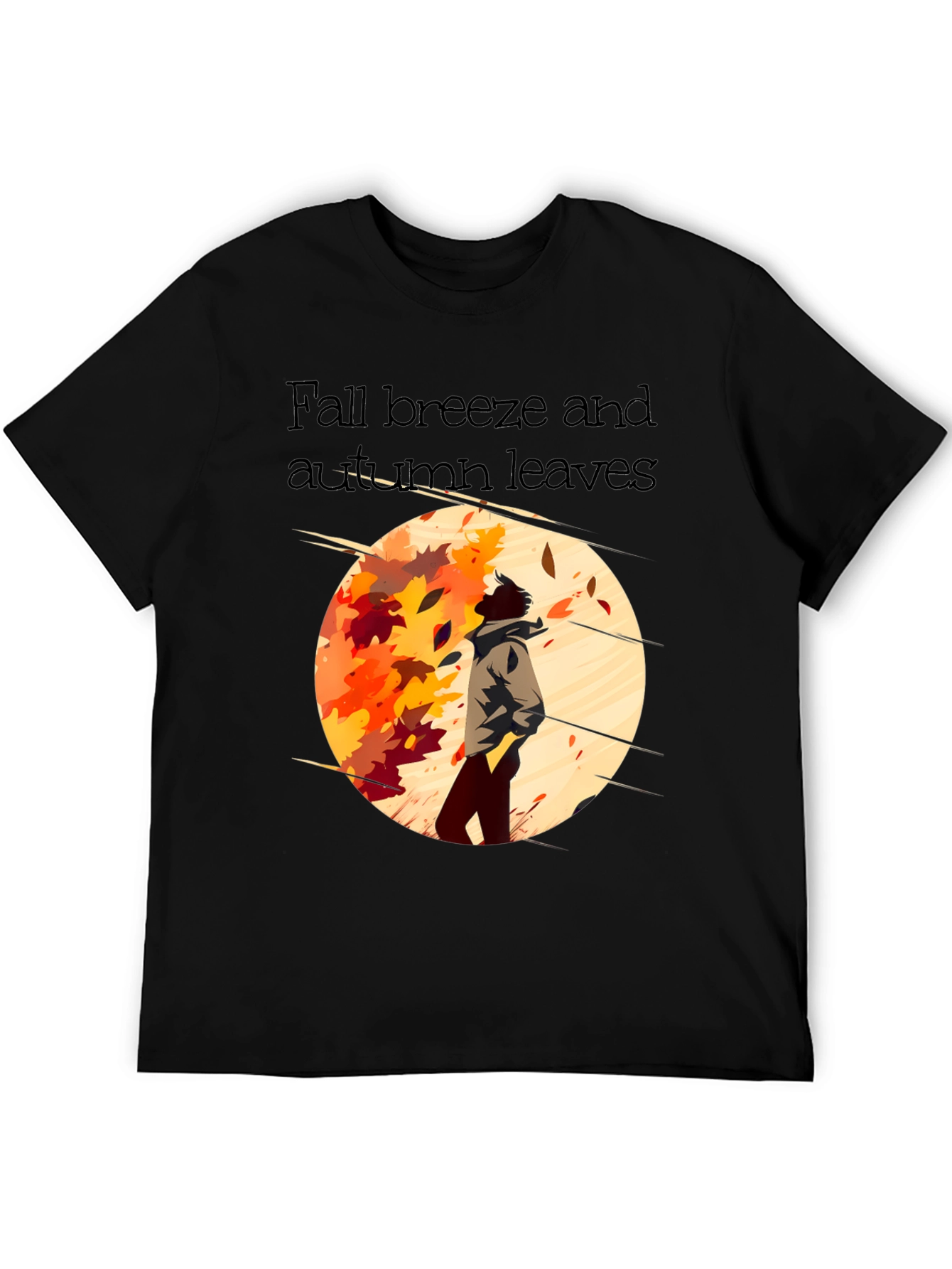 Fall Breeze Autumn Leaves Graphic Tee
