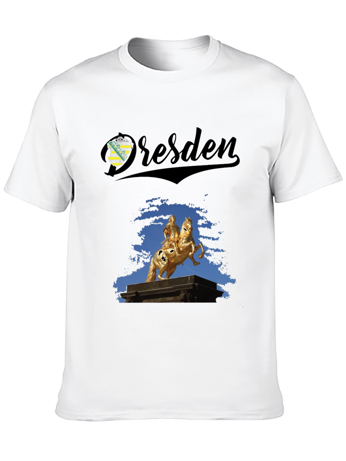 Dresden T-Shirt - Equestrian Statue Black Tee