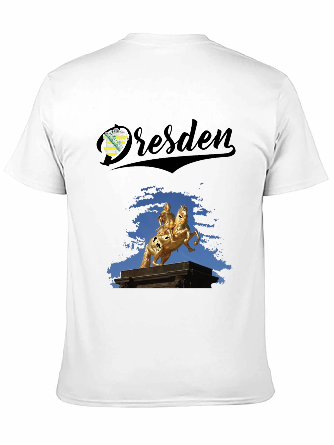 Dresden T-Shirt - Equestrian Statue Black Tee