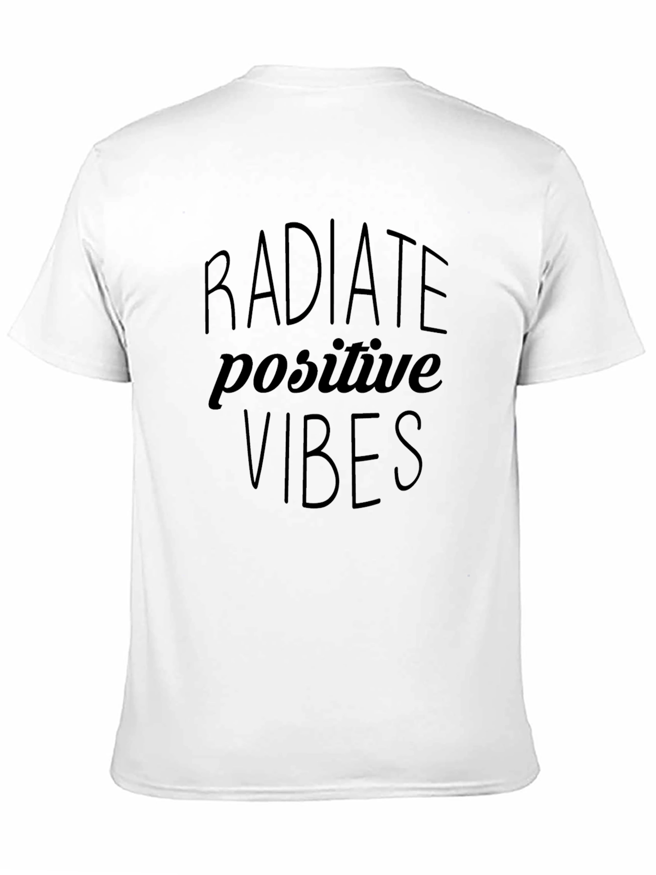 Radiate Positive Vibes Black Graphic Tee