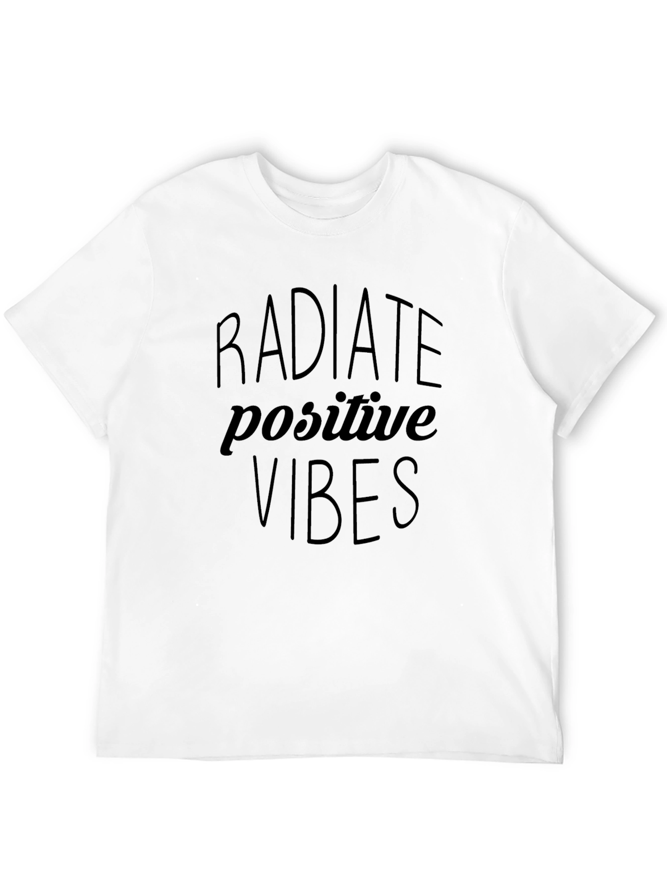 Radiate Positive Vibes Black Graphic Tee
