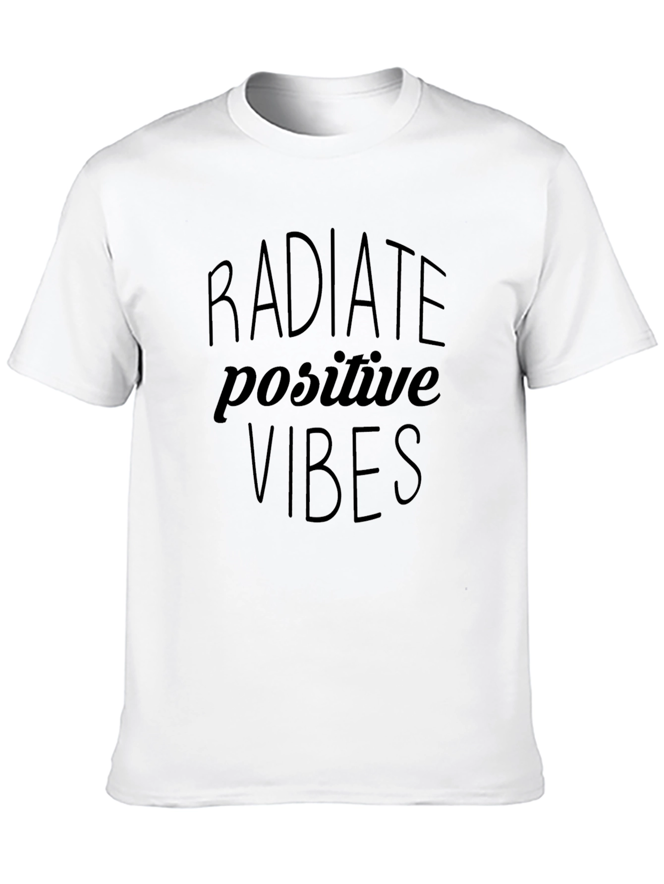 Radiate Positive Vibes Black Graphic Tee