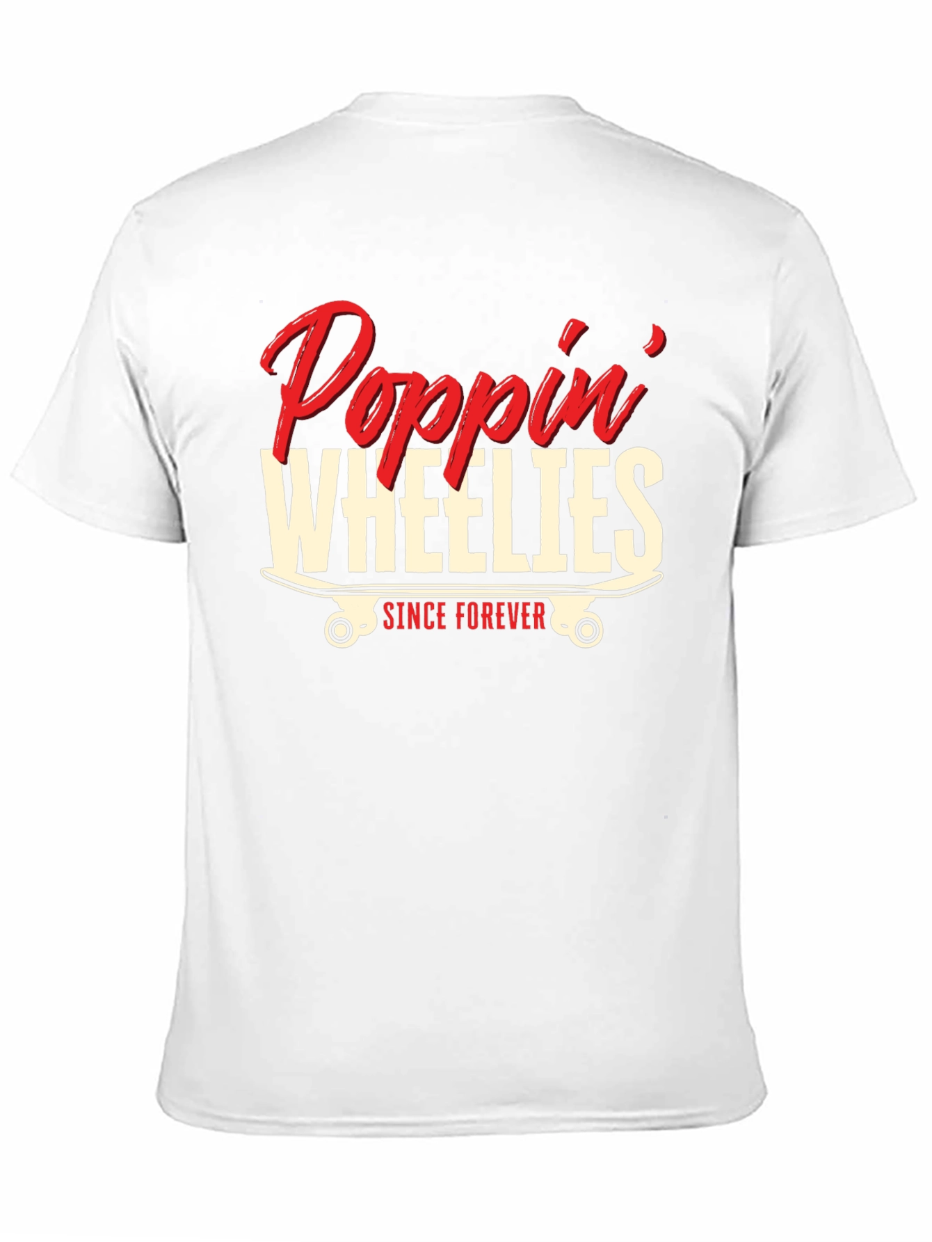 Poppin Wheelies Since Forever Black Graphic T-Shirt