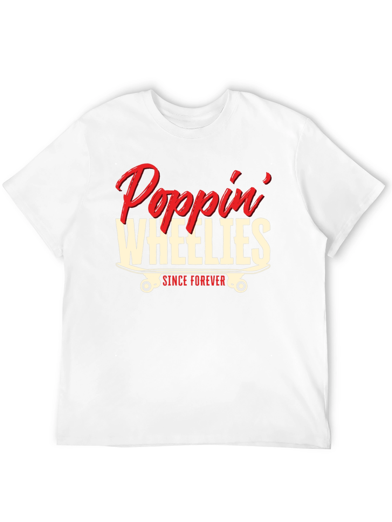 Poppin Wheelies Since Forever Black Graphic T-Shirt