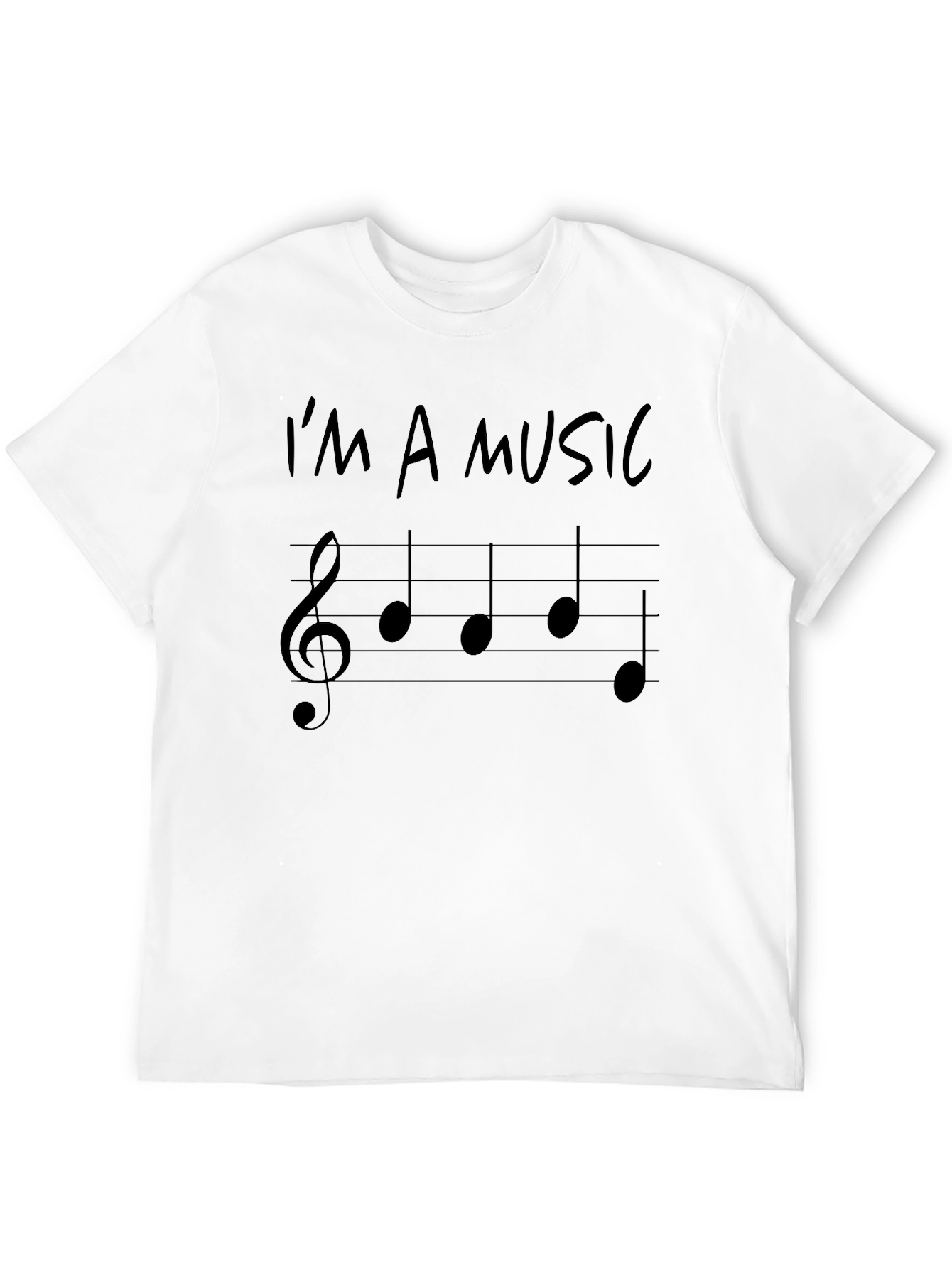 Im A Music Note Treble Clef Black T-Shirt