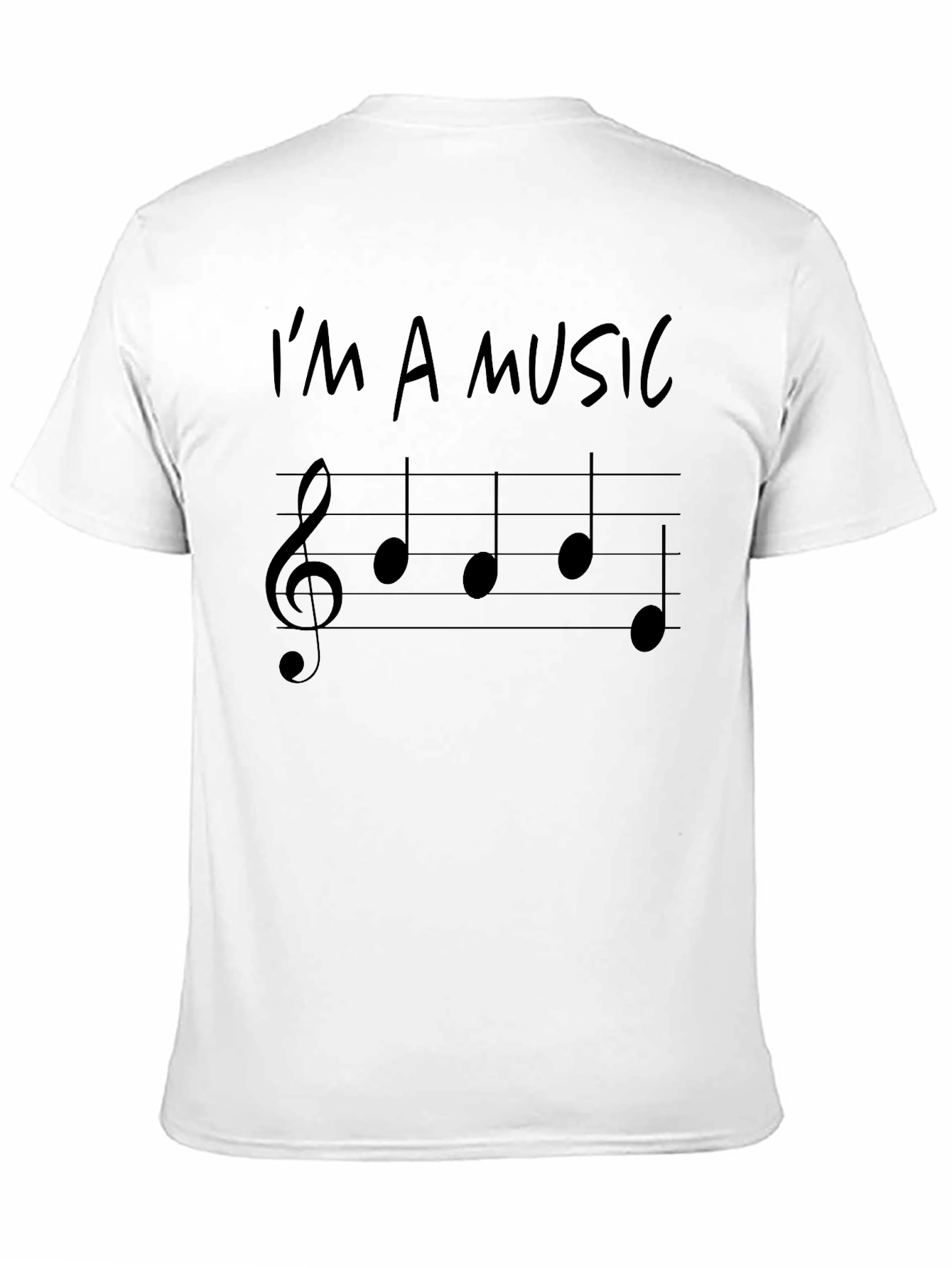 Im A Music Note Treble Clef Black T-Shirt