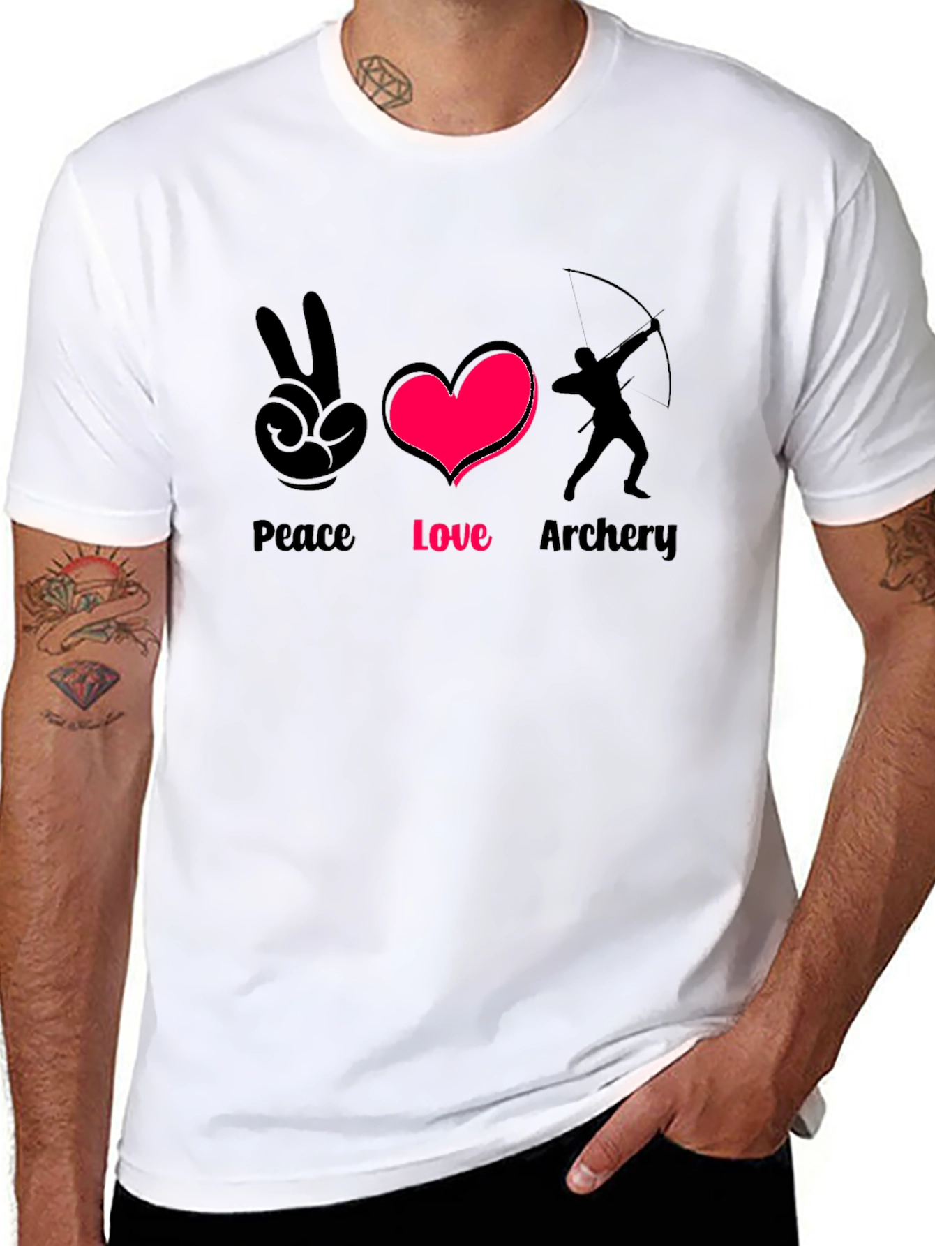 Peace Love Archery T-Shirt - Stylish Graphic Tee