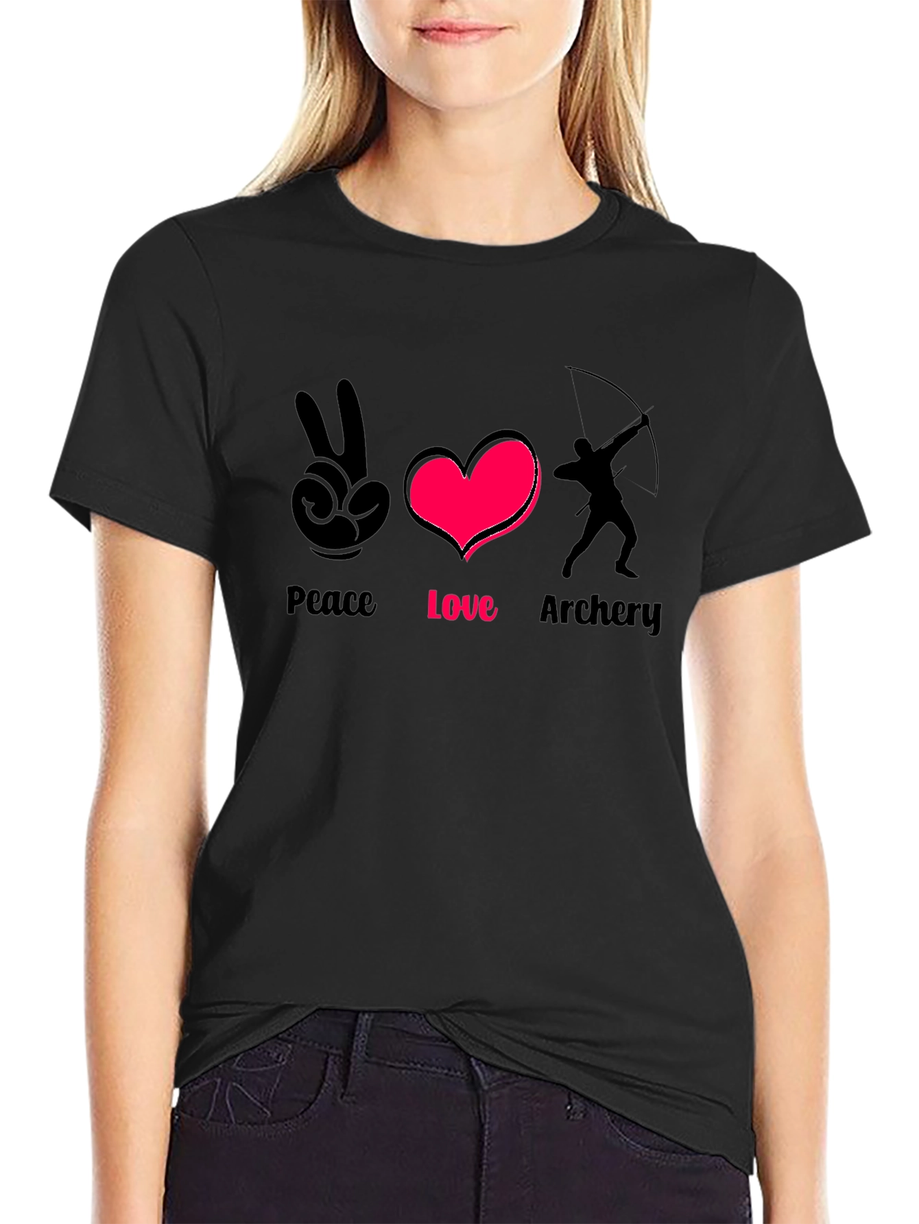 Peace Love Archery T-Shirt - Stylish Graphic Tee