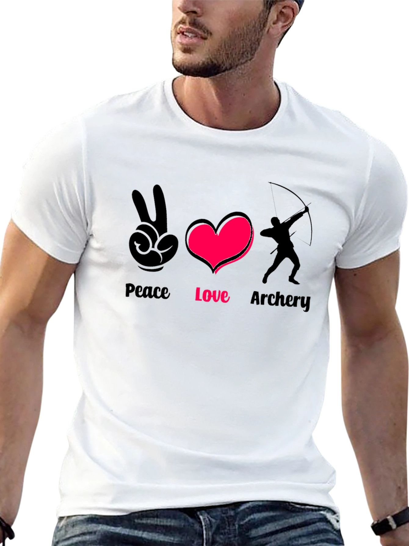 Peace Love Archery T-Shirt - Stylish Graphic Tee