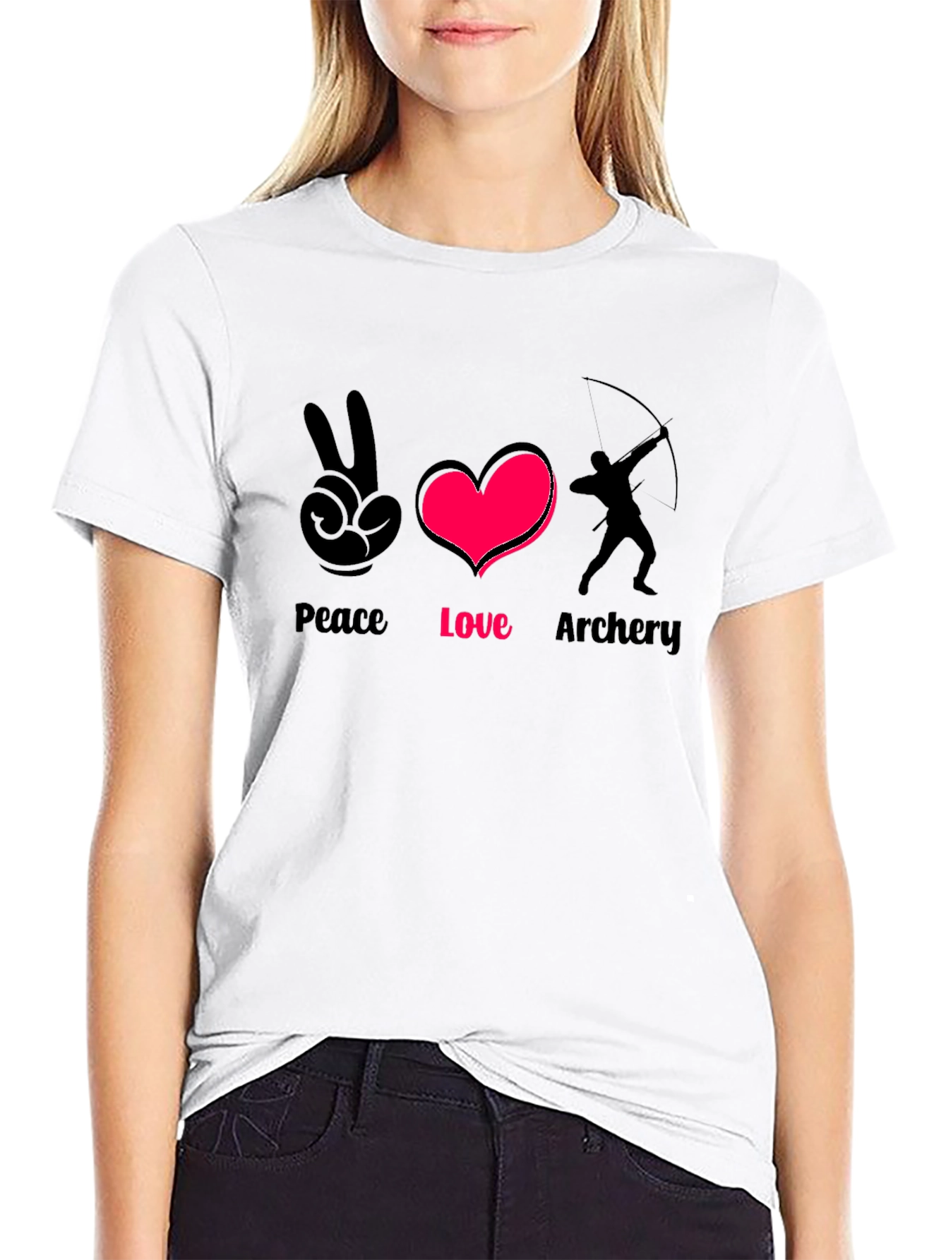 Peace Love Archery T-Shirt - Stylish Graphic Tee
