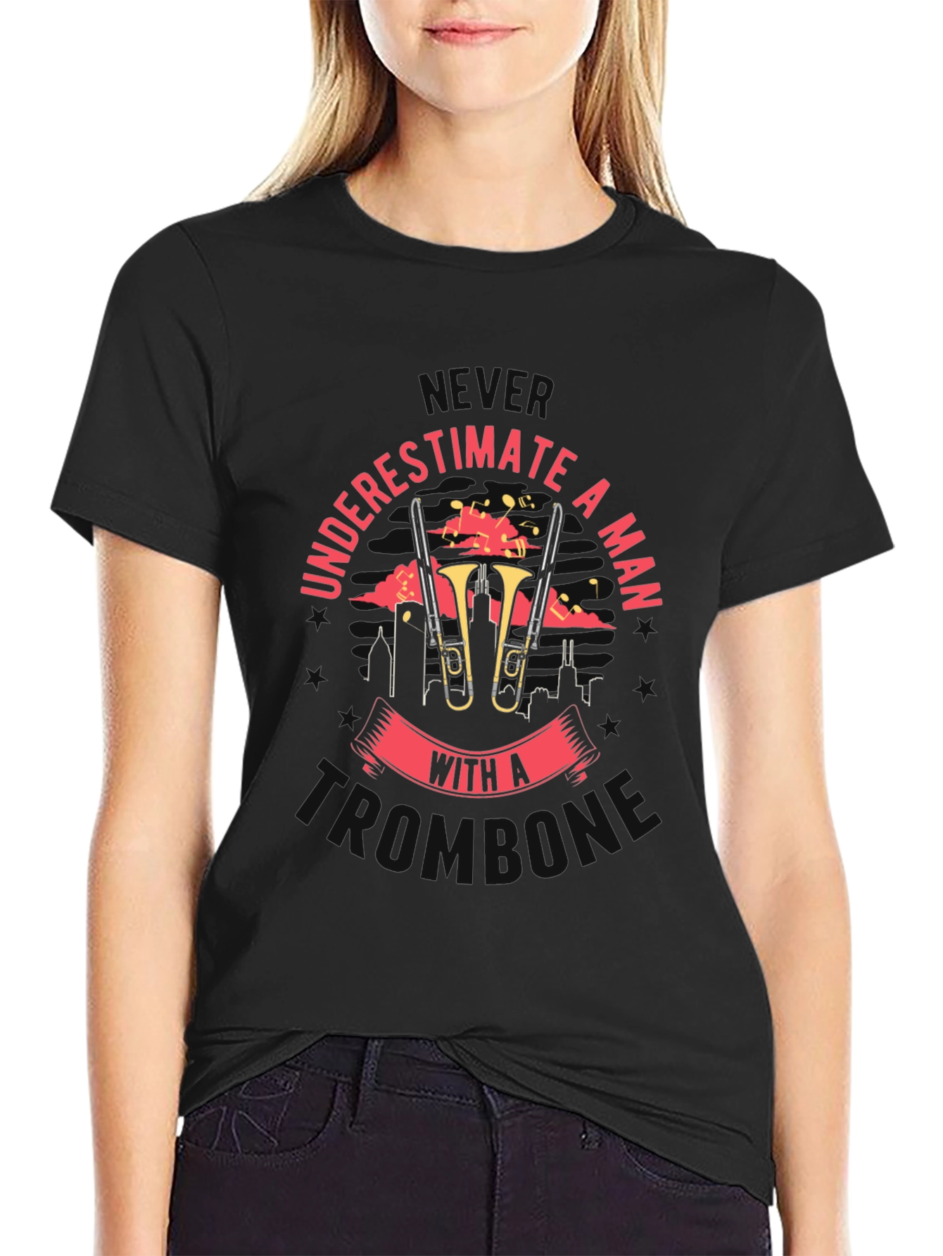 Never Underestimate A Man With A Trombone Tee
