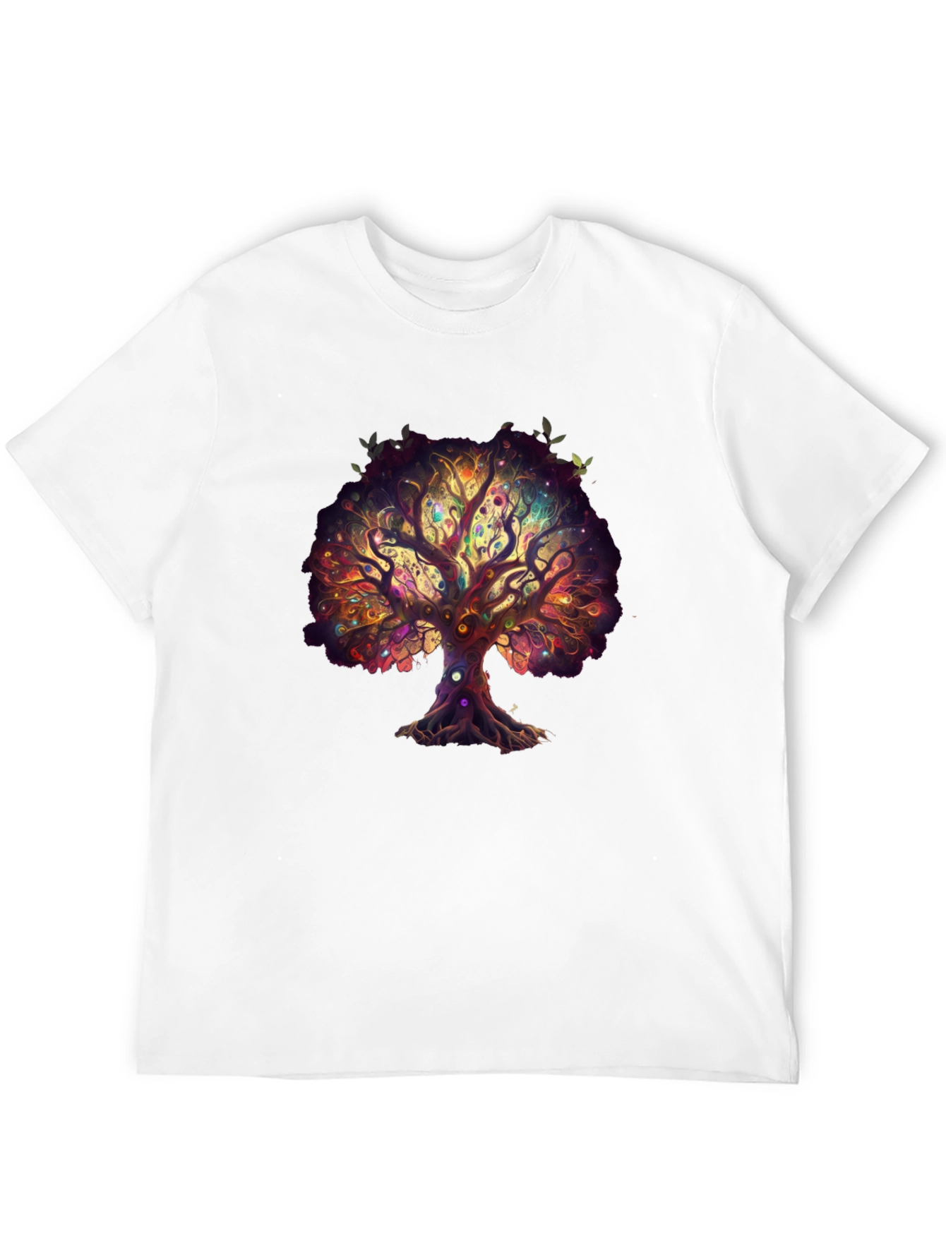 Mystical Tree Chakra T-Shirt - Artistic Design
