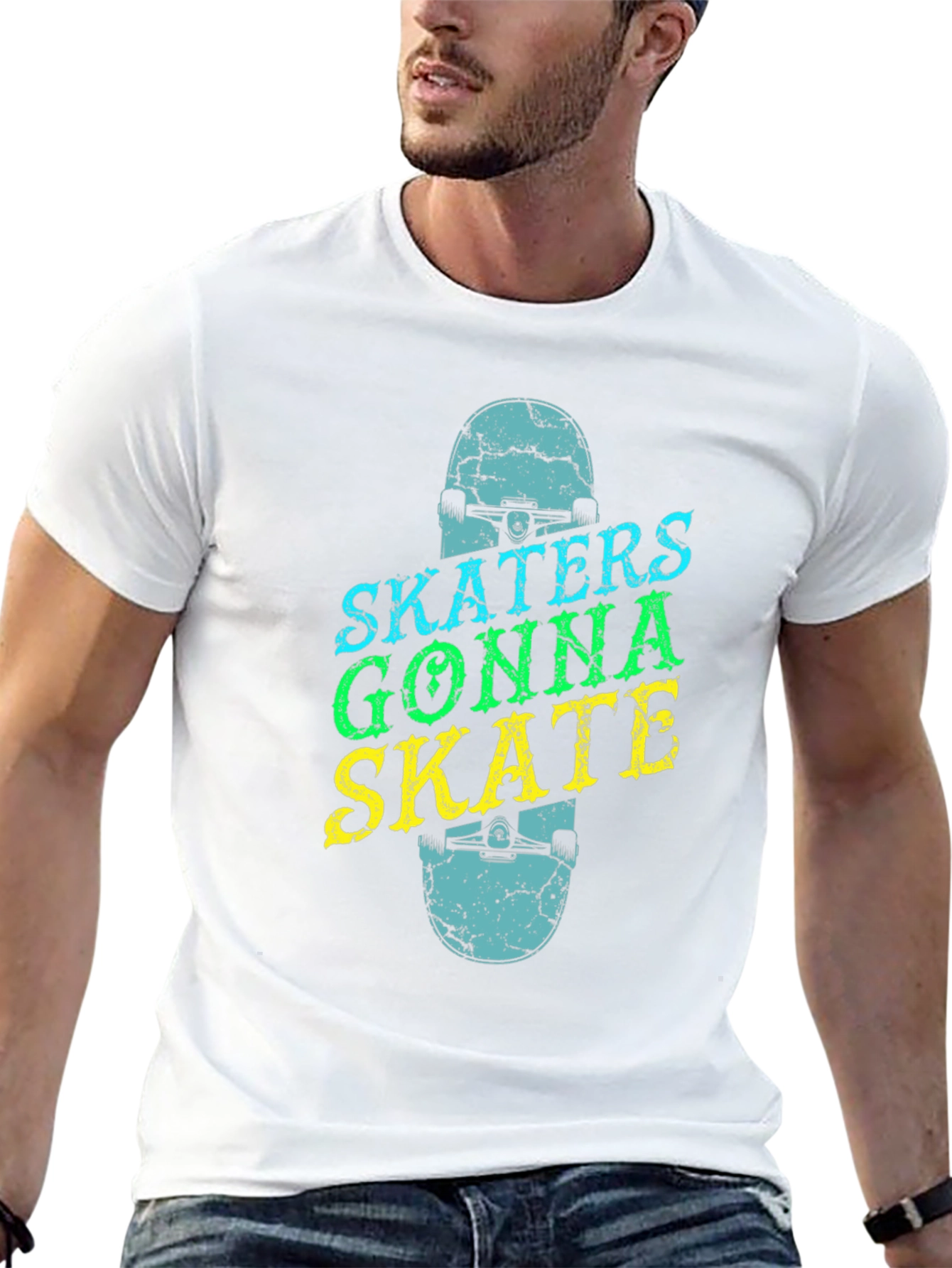 Skaters Gonna Skate Graphic Tee - Black