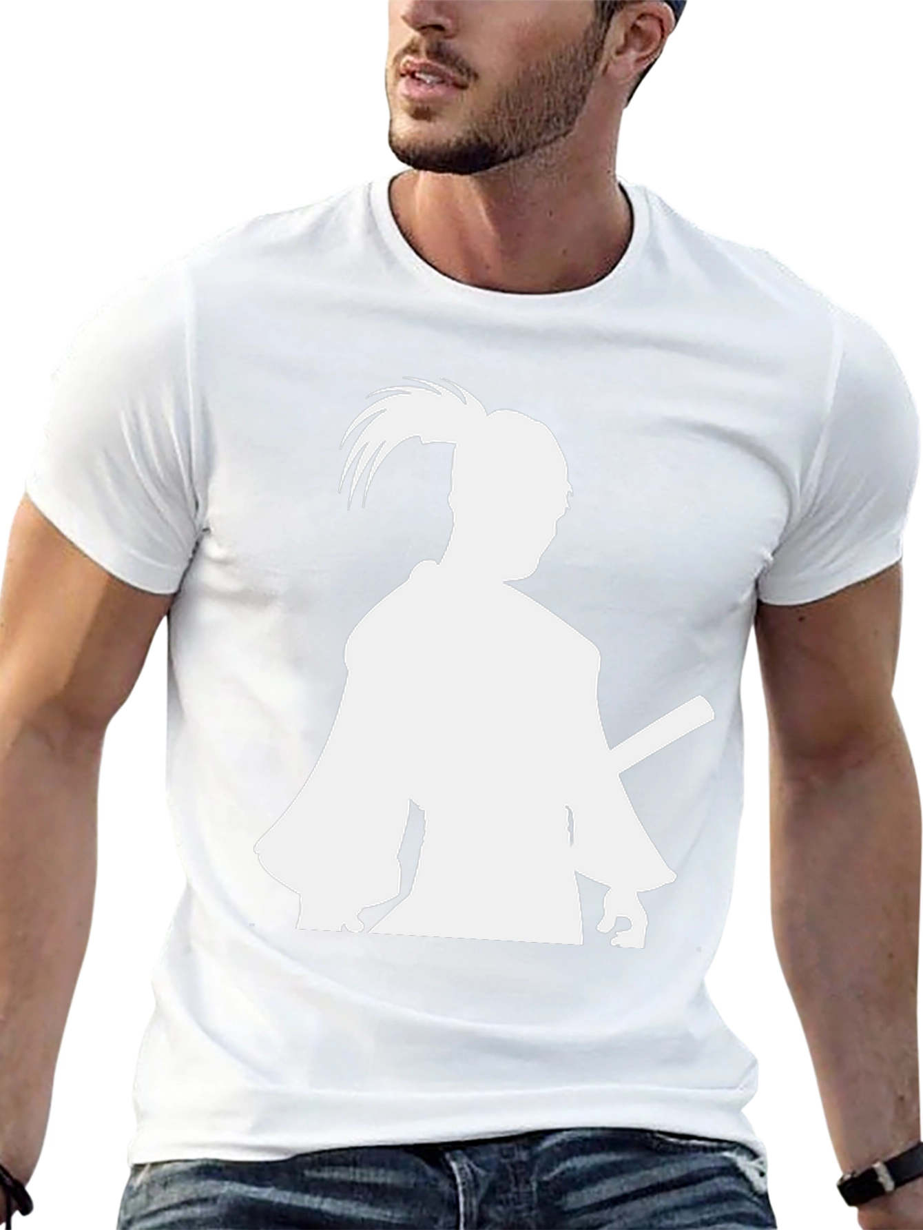 Samurai Silhouette T-Shirt - Black